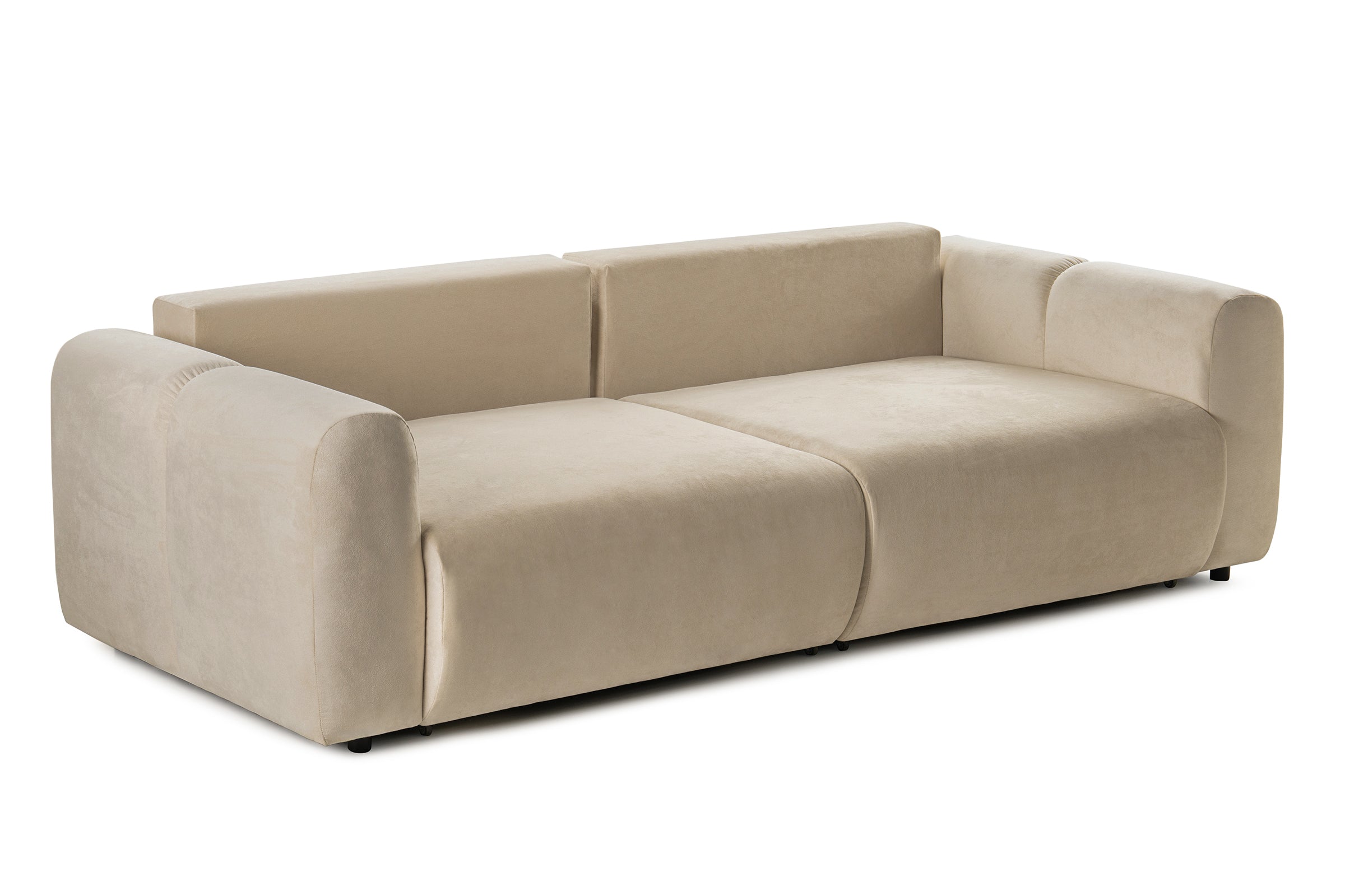 Canapea Extensibilă 3 locuri GEORGIA, cu 2 lăzi depozitare, 248x110x90 cm #color_Bej-Havana