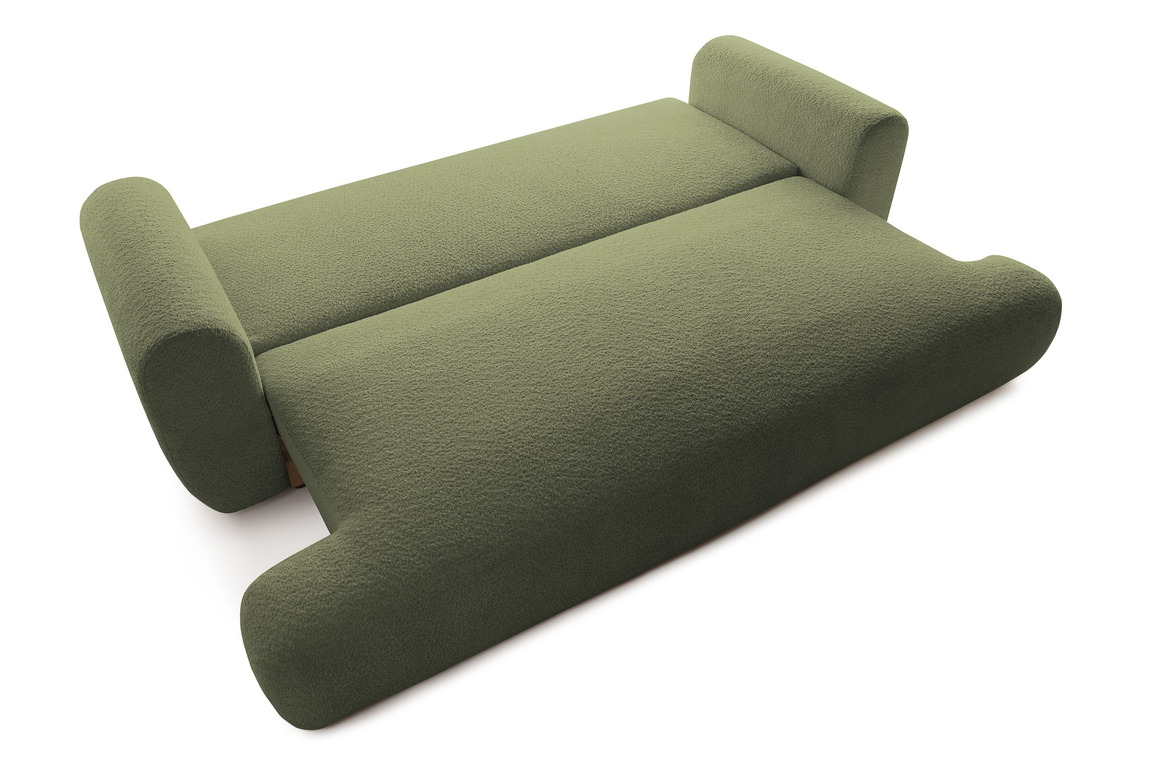 Canapea Extensibilă 3 locuri NOA, cu ladă depozitare, 244x108x80 cm, #color_Verde-Anthology