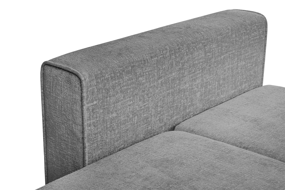 Coltar Extensibil 3 locuri ZANETTO, cu lada de depozitare, 240x160x70 cm, #color_Gri-Onyx