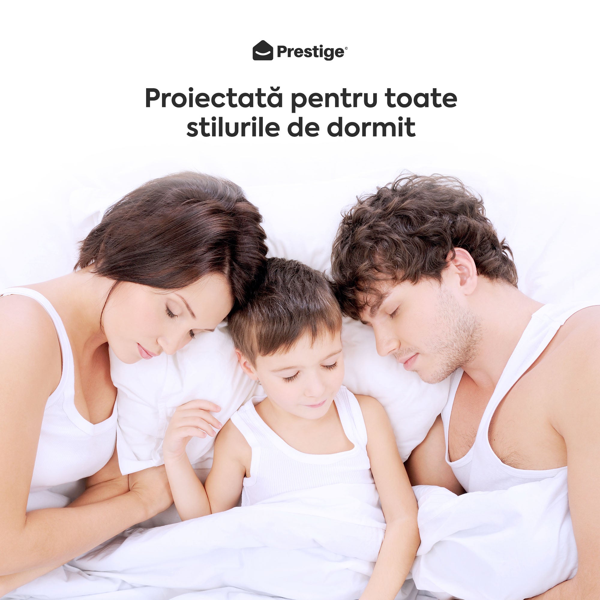 Saltea Ideal Sleep HOTEL SERIES LUX, superortopedică, cu spumă poliuretanică și arcuri, husă cu aerisire optimă, Grosime 25 cm - Prestige Home