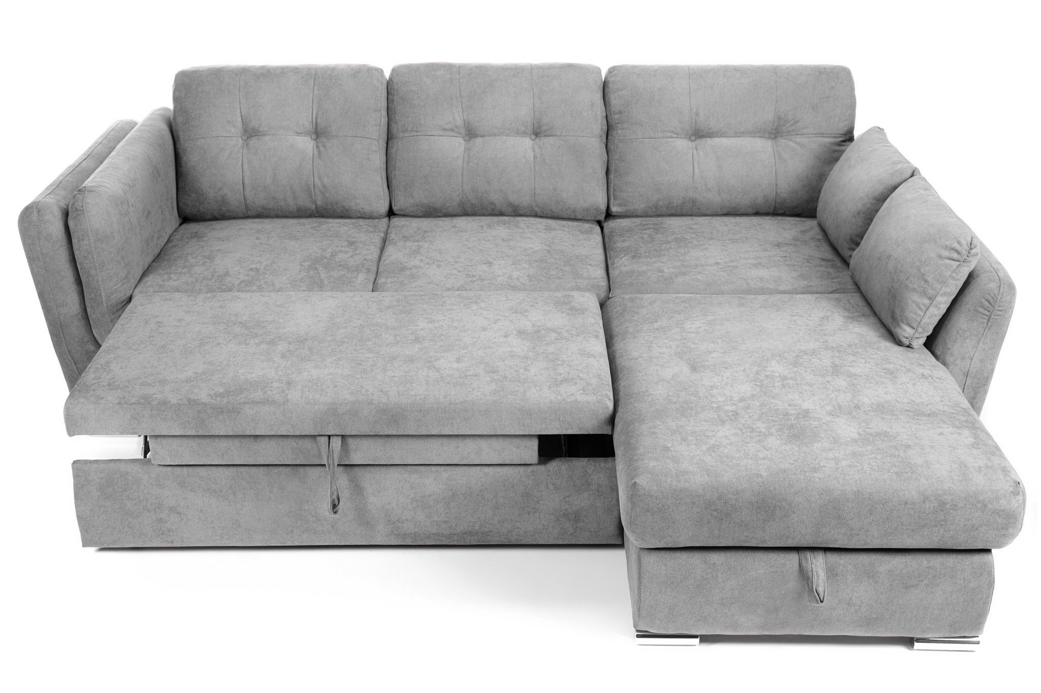 Colțar Extensibil JAZZ, cu ladă depozitare, 245 x 205 x 90 cm, #color_Gri-deschis-enjoy