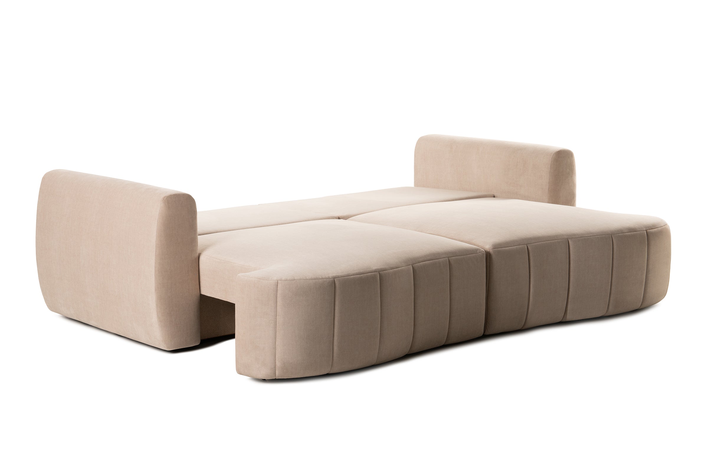 Canapea Extensibilă 3 locuri SAMBA, cu 2 lăzi depozitare, 242x127x90 cm, #Color_Bej-Vogue