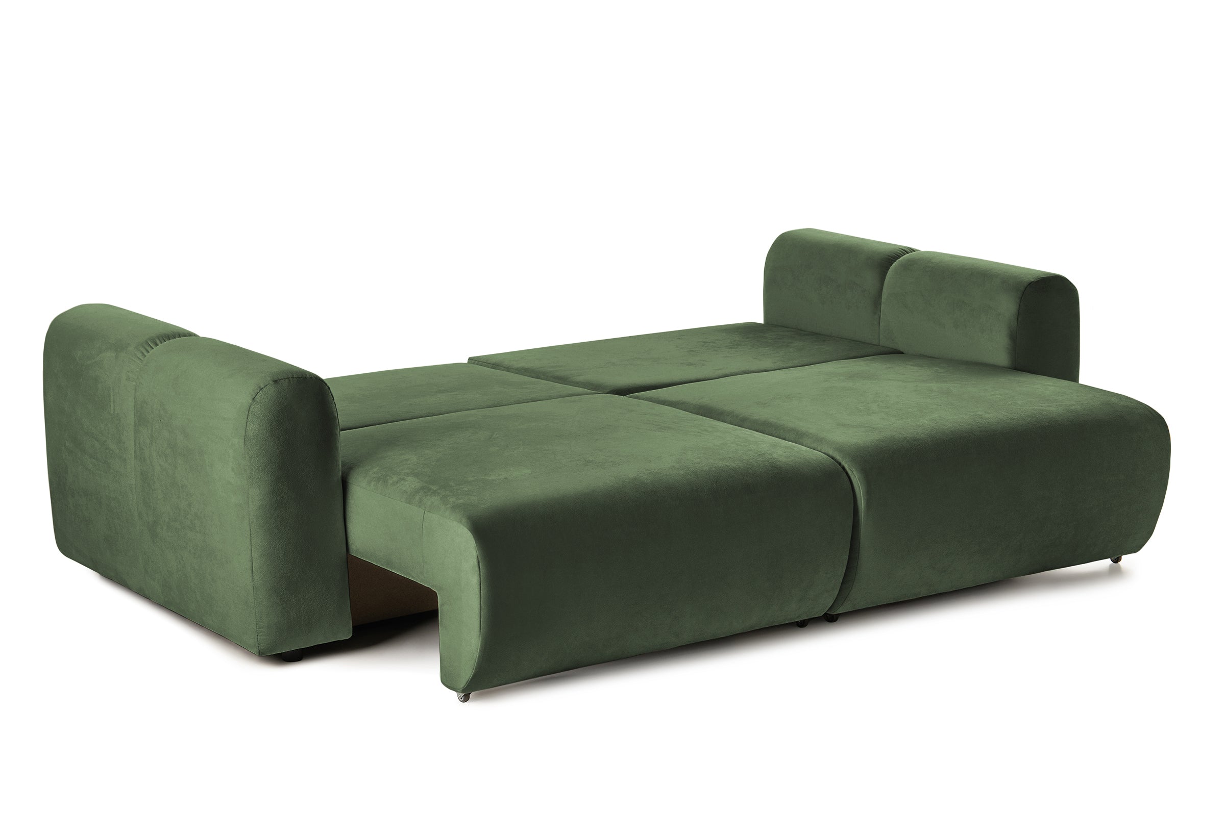 Canapea Extensibilă 3 locuri GEORGIA, cu 2 lăzi depozitare, 248x110x90 cm #color_Verde-Havana