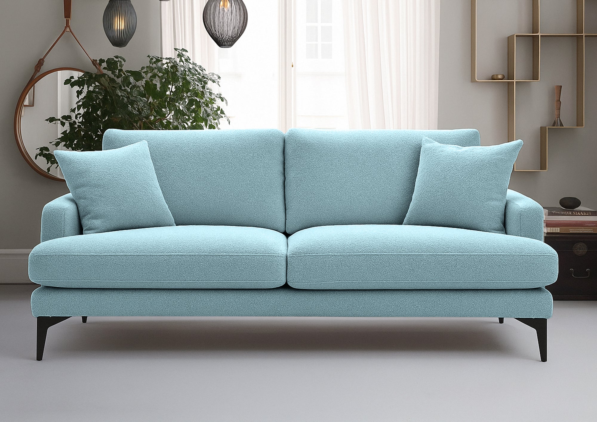 Canapea Fixă AZURRO, 2 locuri, 175x90x85 cm - Prestigehome.ro - Canapea - Prestige #color_Albastru-Mystery