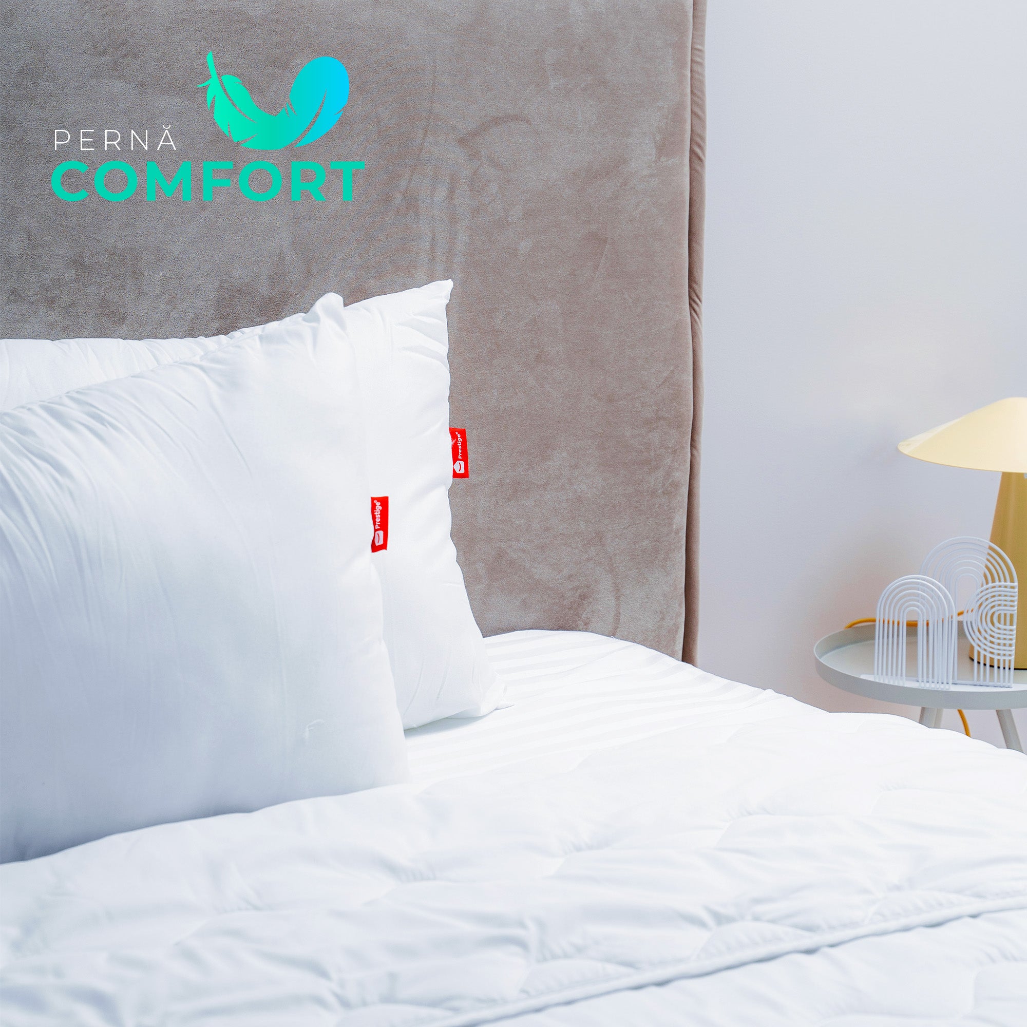 Pernă Comfort cu microfibră, husă microfibră, 50x70 cm-Pernă-Prestige Home-Prestige Home
