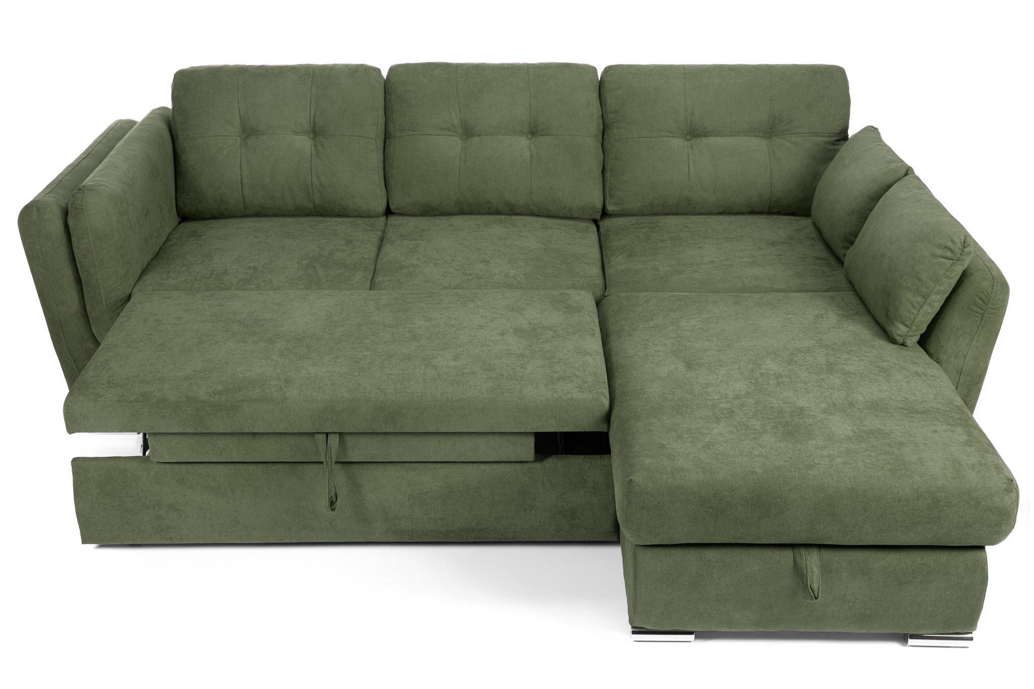 Colțar Extensibil JAZZ, cu ladă depozitare, 245 x 205 x 90 cm, #color_Verde-enjoy