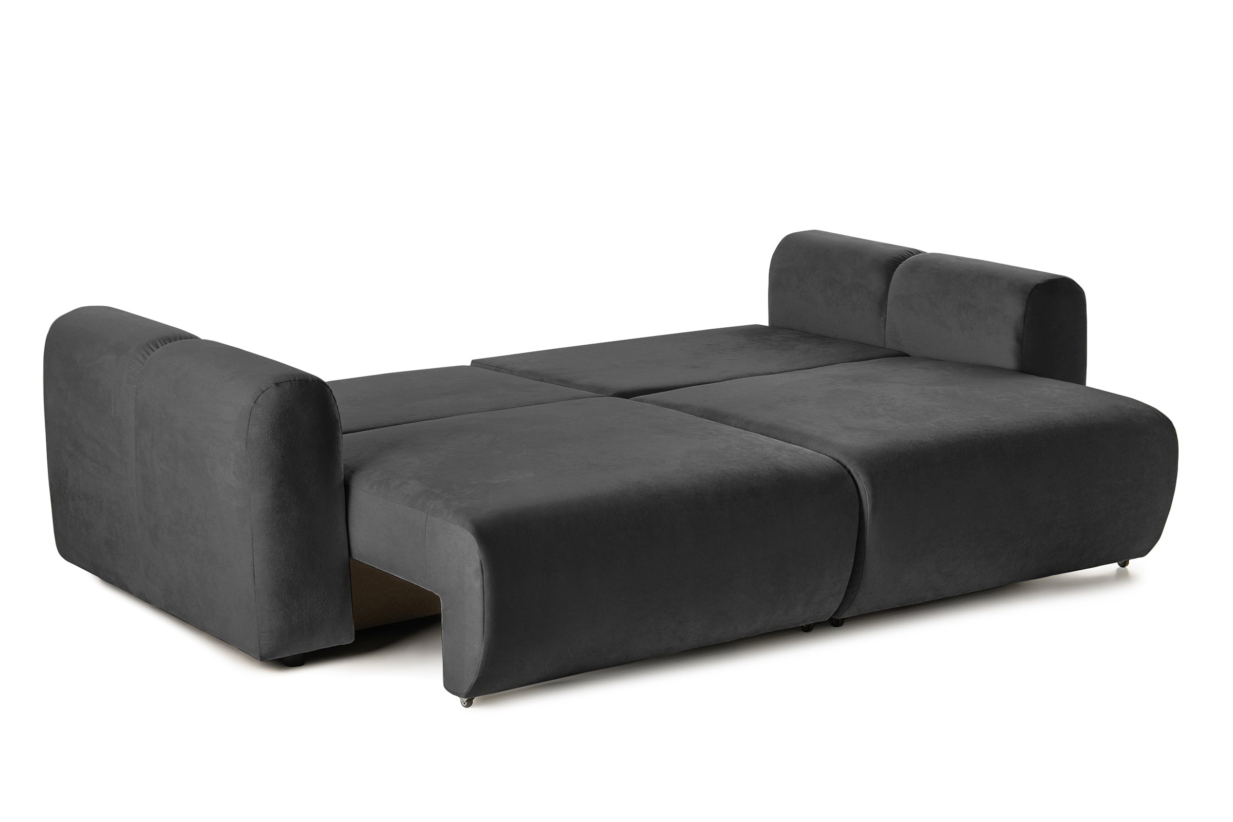 Canapea Extensibilă 3 locuri GEORGIA, cu 2 lăzi depozitare, 248x110x90 cm #color_Gri-Inchis-Havana