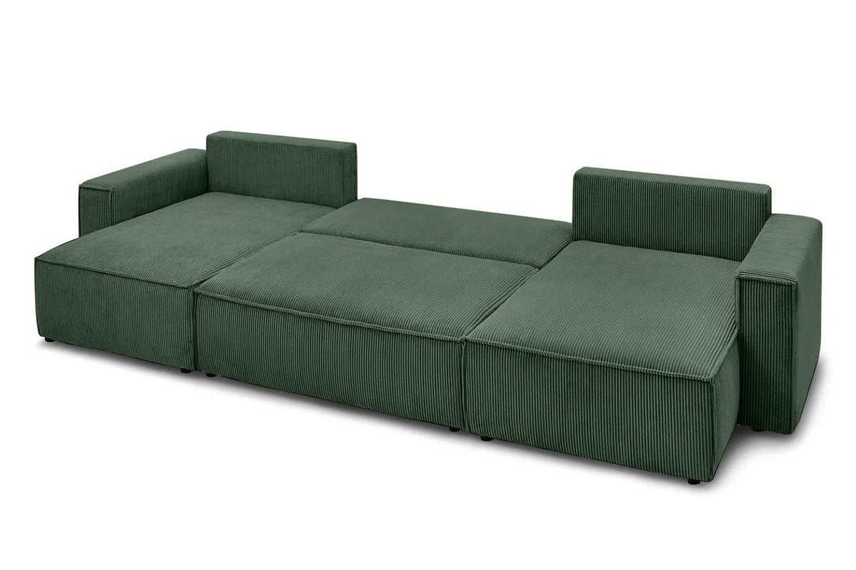 Colțar in formă de U Extensibil CLOUD, cu ladă de depozitare, 384x148x88cm - Prestigehome.ro - Coltar - Prestige - #color_Verde-Zoom