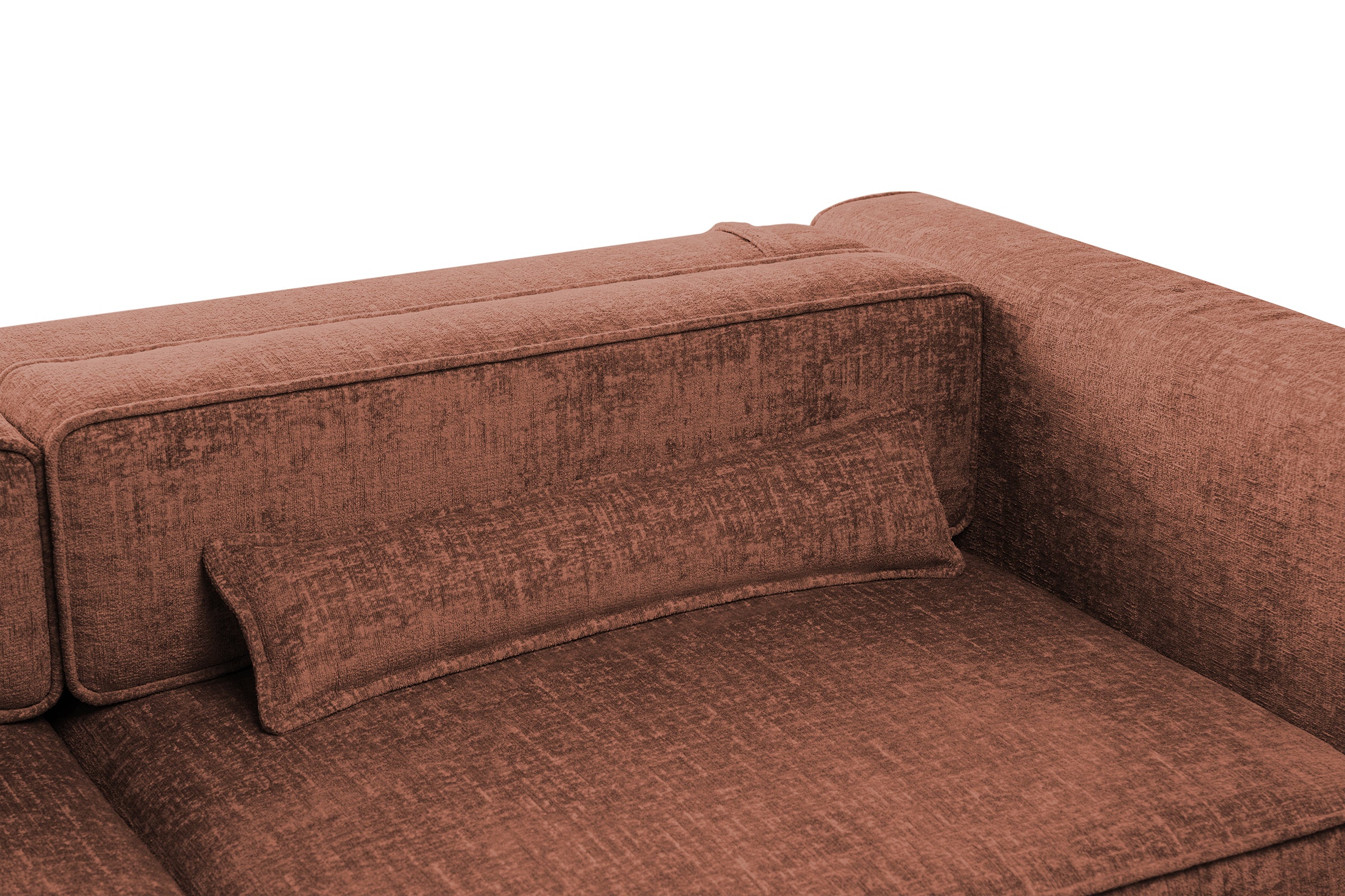 Canapea Extensibilă 4 locuri ZANETTO, cu 3 lăzi depozitare, 340x100x70 cm, #color_Bordeaux-Onyx