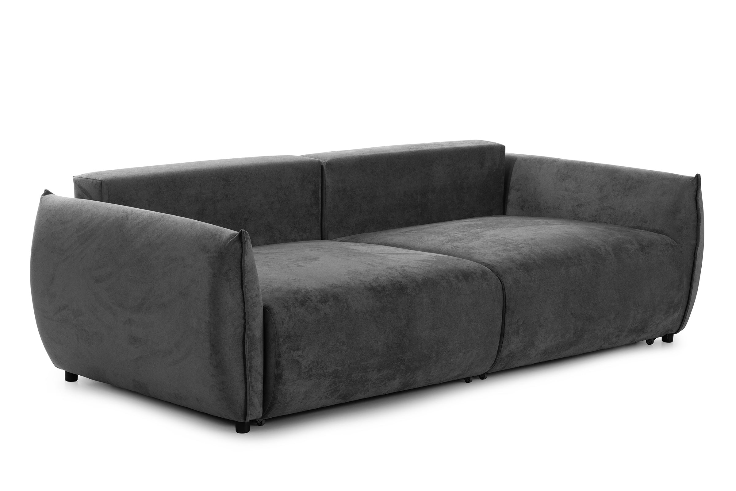 Canapea Extensibilă 3 locuri OSAKA, cu ladă depozitare, 238x110x90 cm #color_Gri-Inchis-Havana