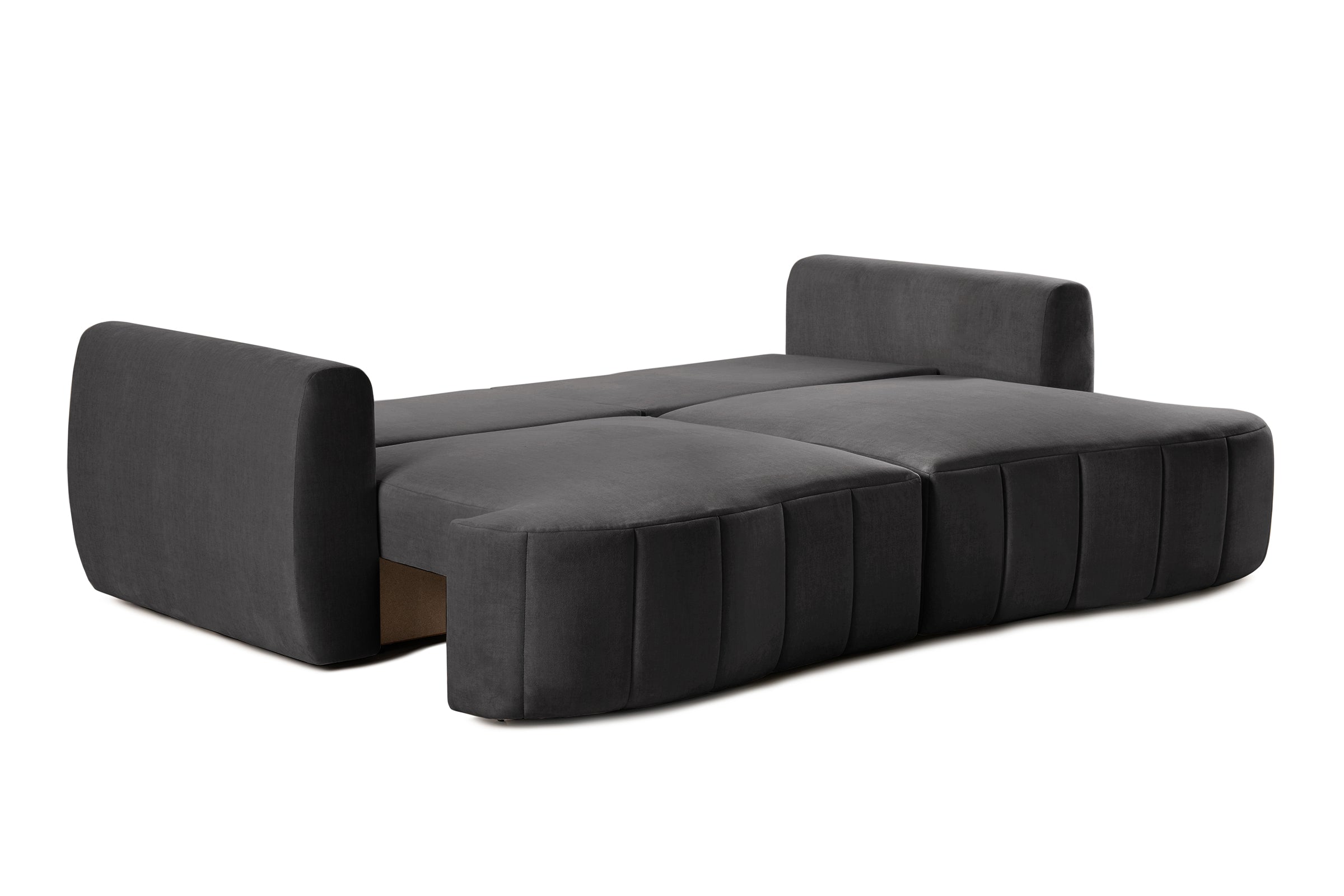 Canapea Extensibilă 3 locuri SAMBA, cu 2 lăzi depozitare, 242x127x90 cm, #Color_Gri-Vogue