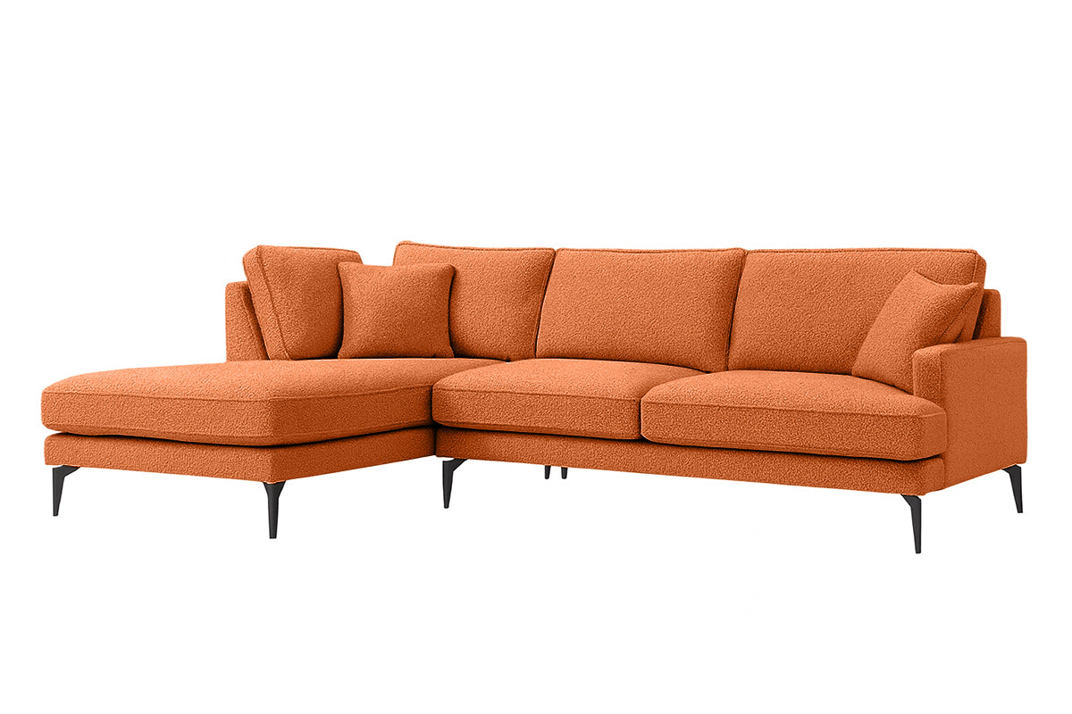 Colțar Fix AZURRO, cu ladă de depozitare, 280x90/180x85 cm - Prestigehome.ro - Colțar - Prestige #color_Portocaliu-Mystery