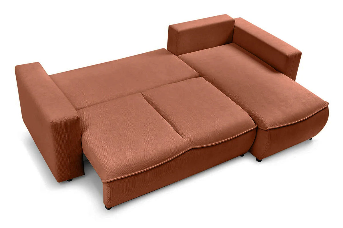 Colțar Extensibil HALSON, cu ladă de depozitare, șezlong interschimbabil, 256x158x90 cm - Prestigehome.ro - Colțar - Prestige #color_Maro-Fjord