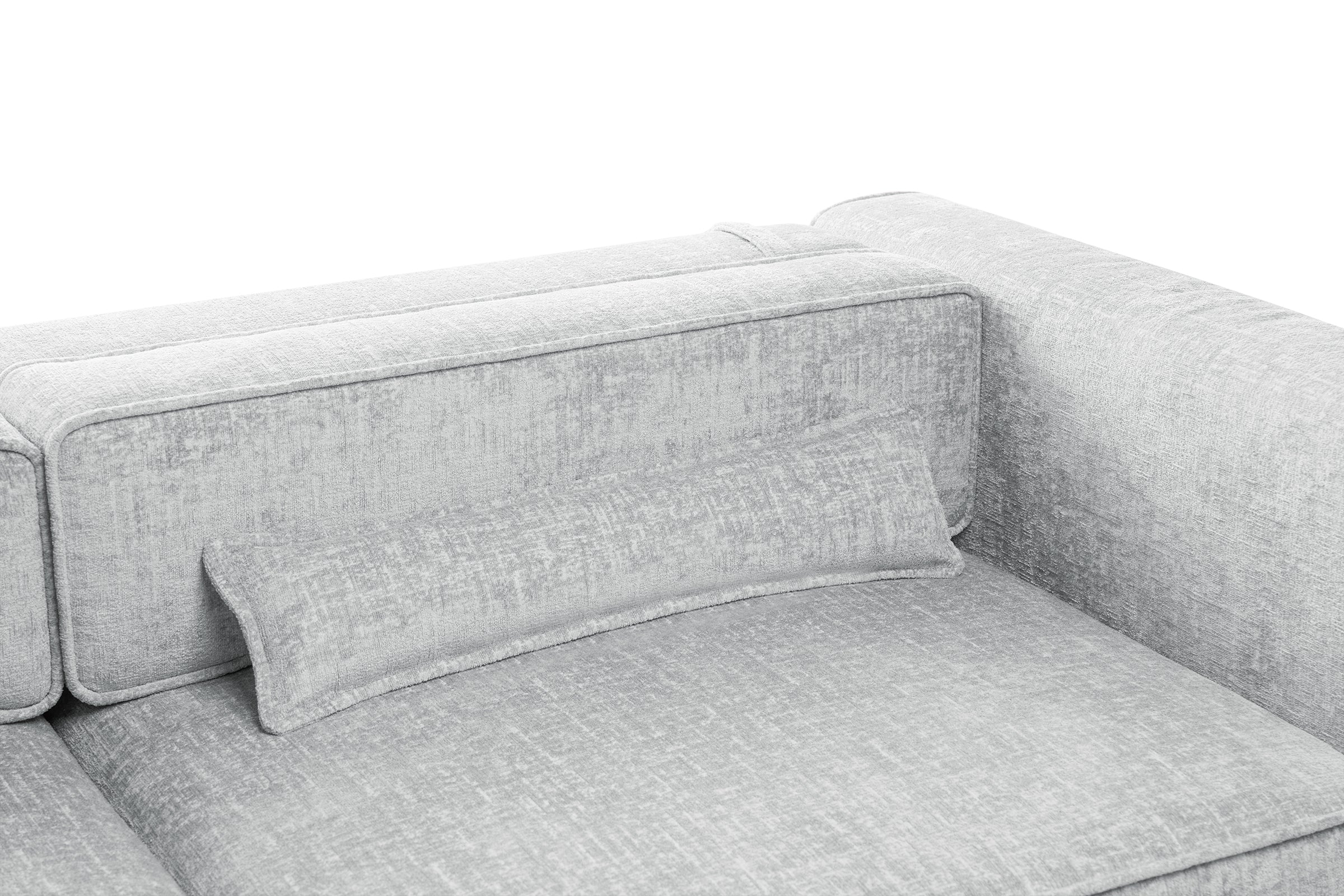 Canapea Extensibilă 3 locuri ZANETTO, cu 2 lăzi depozitare, 240x100x70 cm, #color_Gri-Argintiu-Onyx