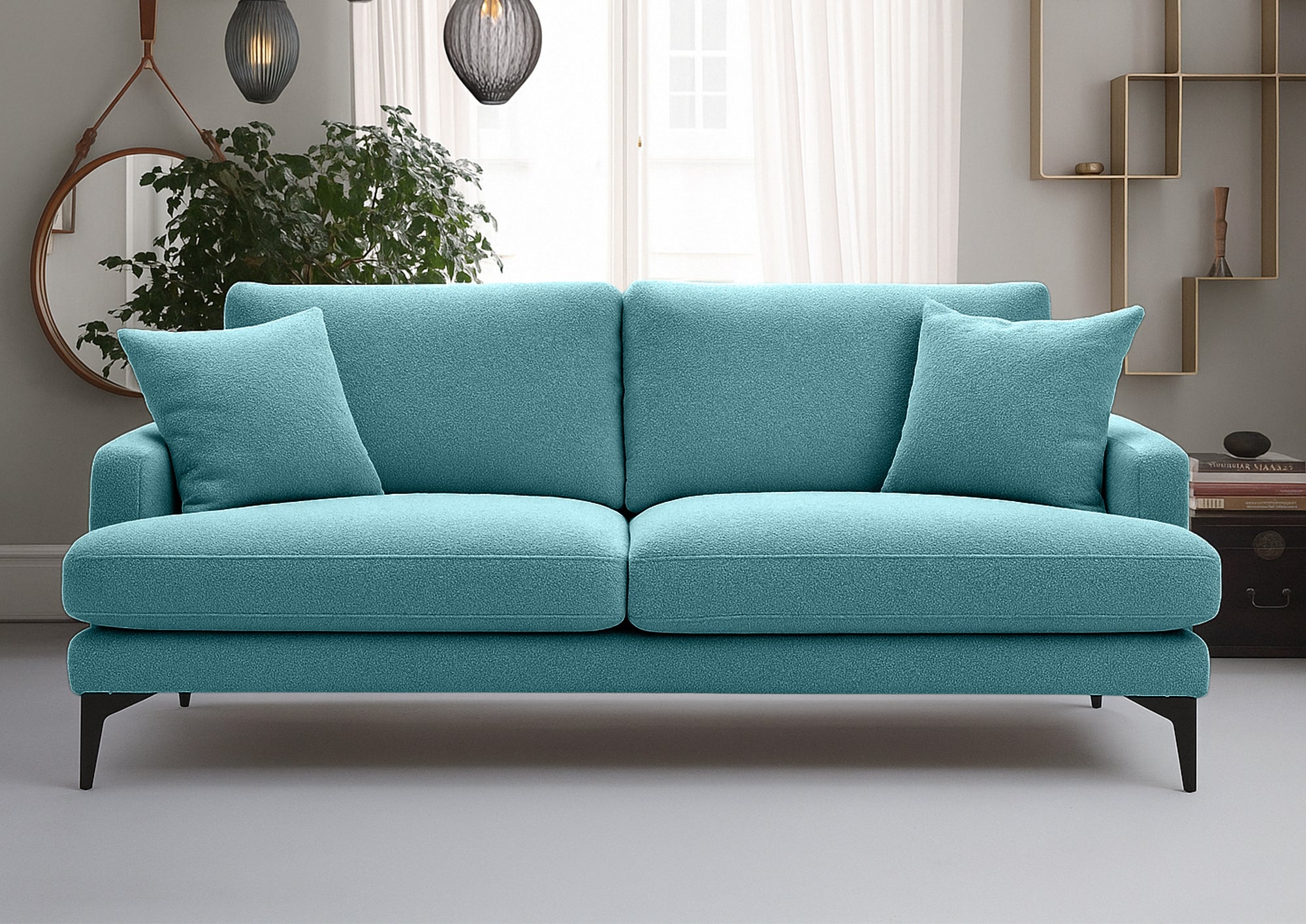 Canapea Fixă AZURRO, 2 locuri, 175x90x85 cm - Prestigehome.ro - Canapea - Prestige #color_Turcoaz-Mystery