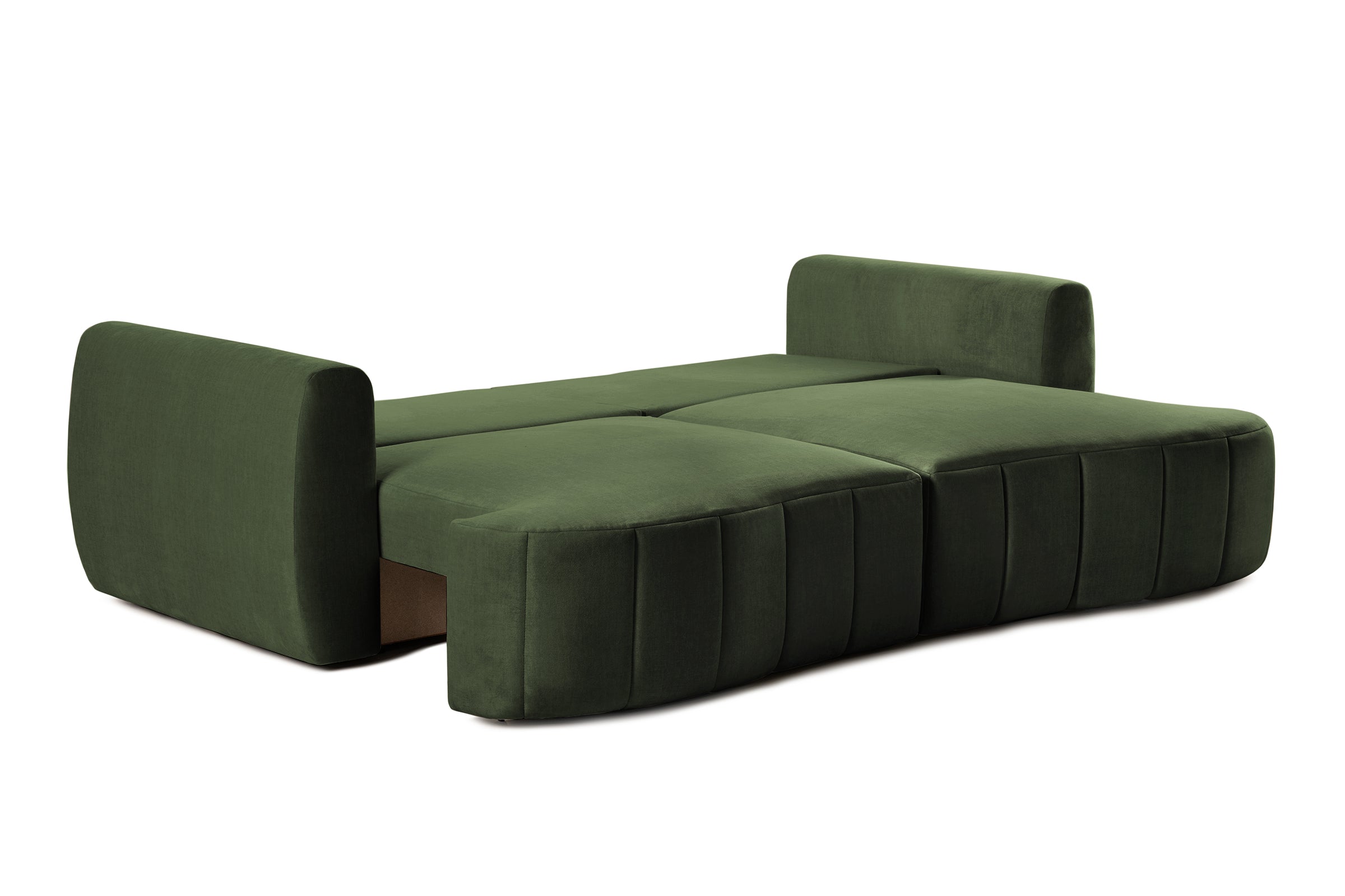 Canapea Extensibilă 3 locuri SAMBA, cu 2 lăzi depozitare, 242x127x90 cm, #Color_Verde-Vogue