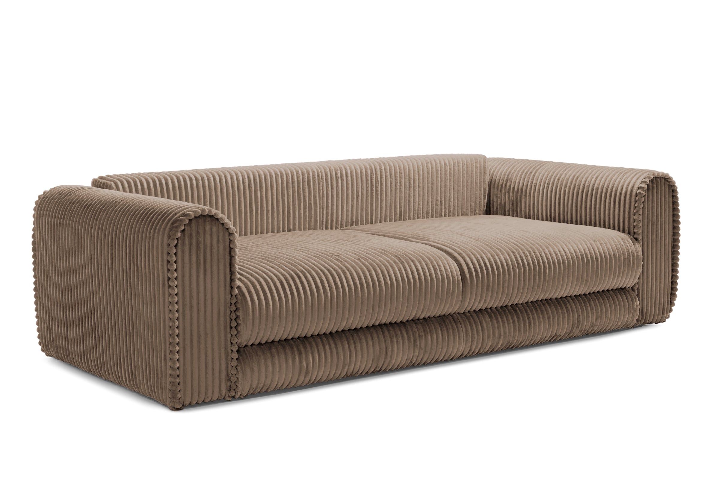 Canapea Extensibilă 3 locuri FELLINI, cu ladă depozitare, 243x108x90 cm, #color_Bej-Tilia