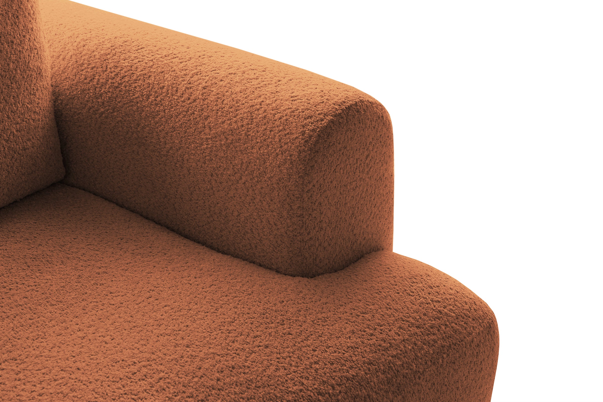 Canapea Extensibilă 3 locuri NOA, cu ladă depozitare, 244x108x80 cm, #color_Caramiziu-Anthology