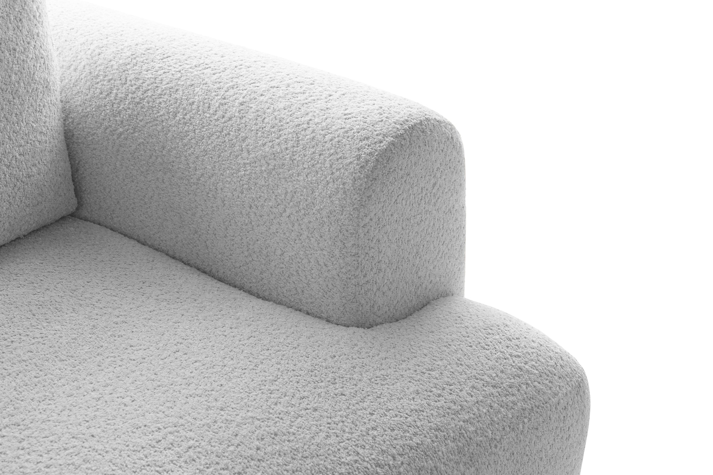 Canapea Extensibilă 3 locuri NOA, cu ladă depozitare, 244x108x80 cm, #color_Gri-Argintiu-Anthology