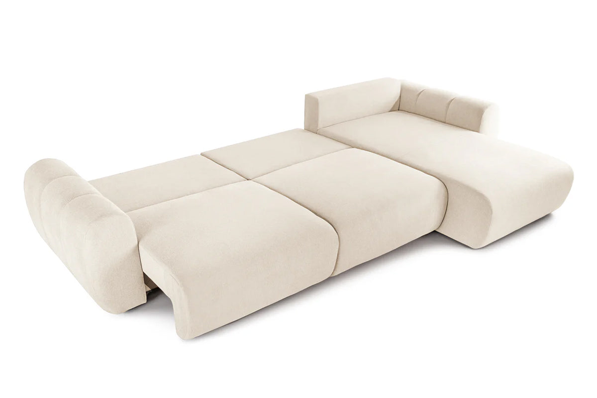 Colțar Extensibil VERSA, cu 2 lăzi depozitare, șezlong interschimbabil, 357x190x87 cm, #color_Crem-Loft