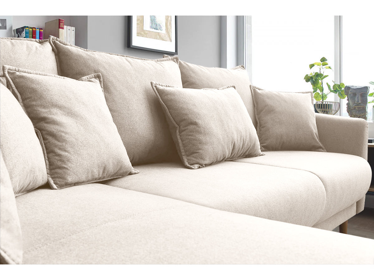 Colțar Extensibil JULIET, cu ladă de depozitare, variante stânga/dreapta, 240x166x95 cm - Prestigehome.ro - Canapea - Prestige #color_Crem-Loft