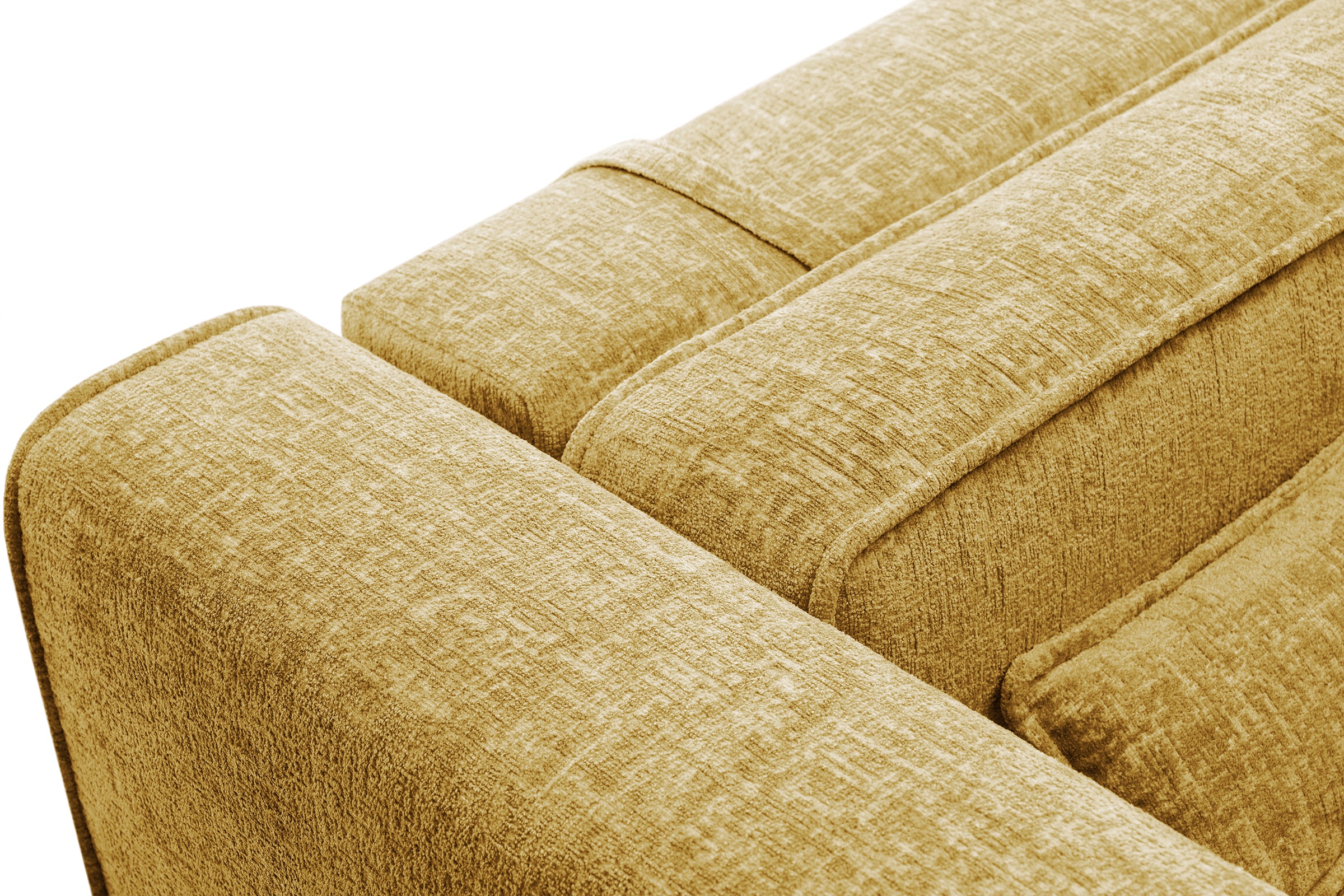 Canapea Extensibilă 3 locuri ZANETTO, cu 2 lăzi depozitare, 240x100x70 cm, #color_Galben-Onyx