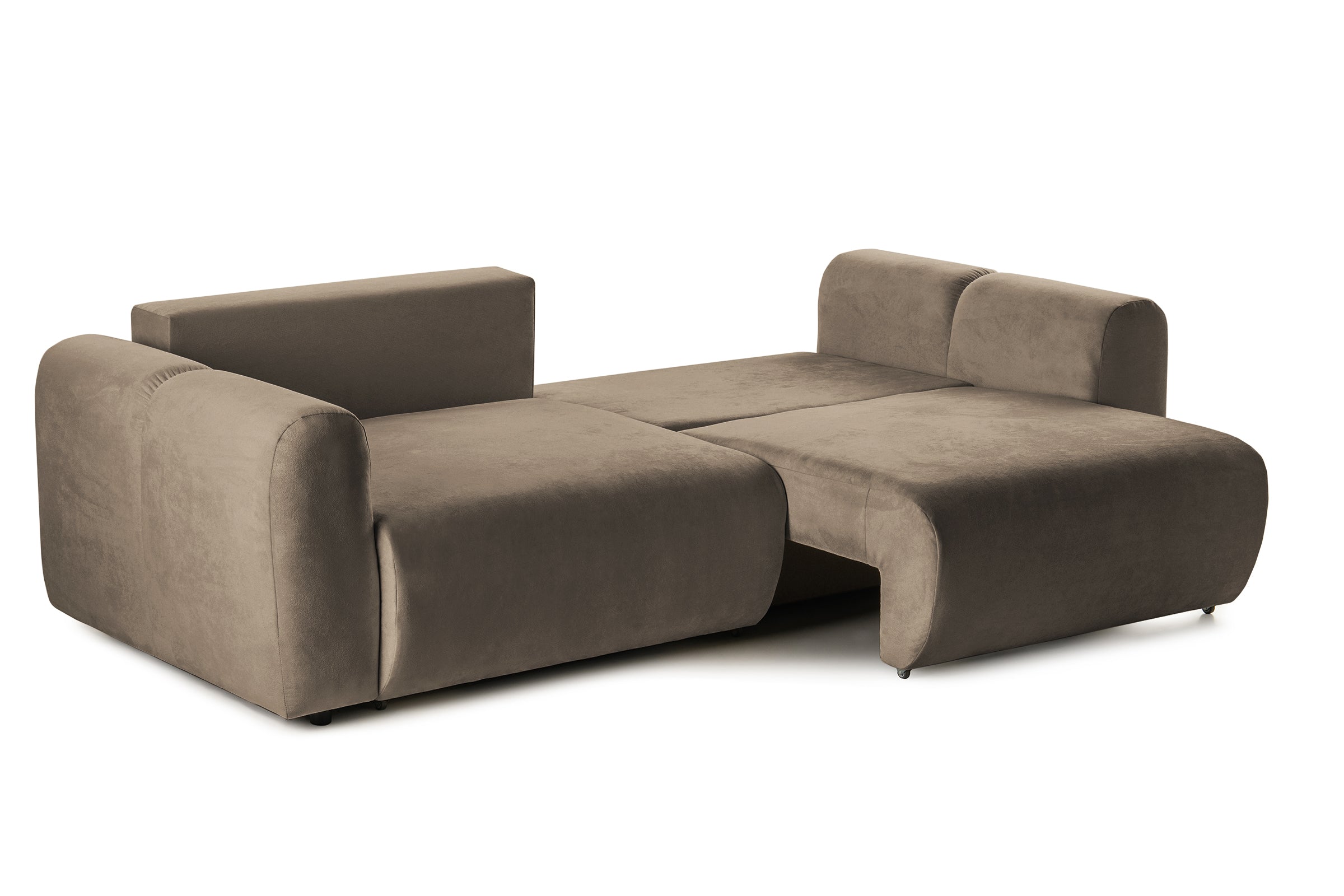 Canapea Extensibilă 3 locuri GEORGIA, cu 2 lăzi depozitare, 248x110x90 cm #color_Cafe-Havana