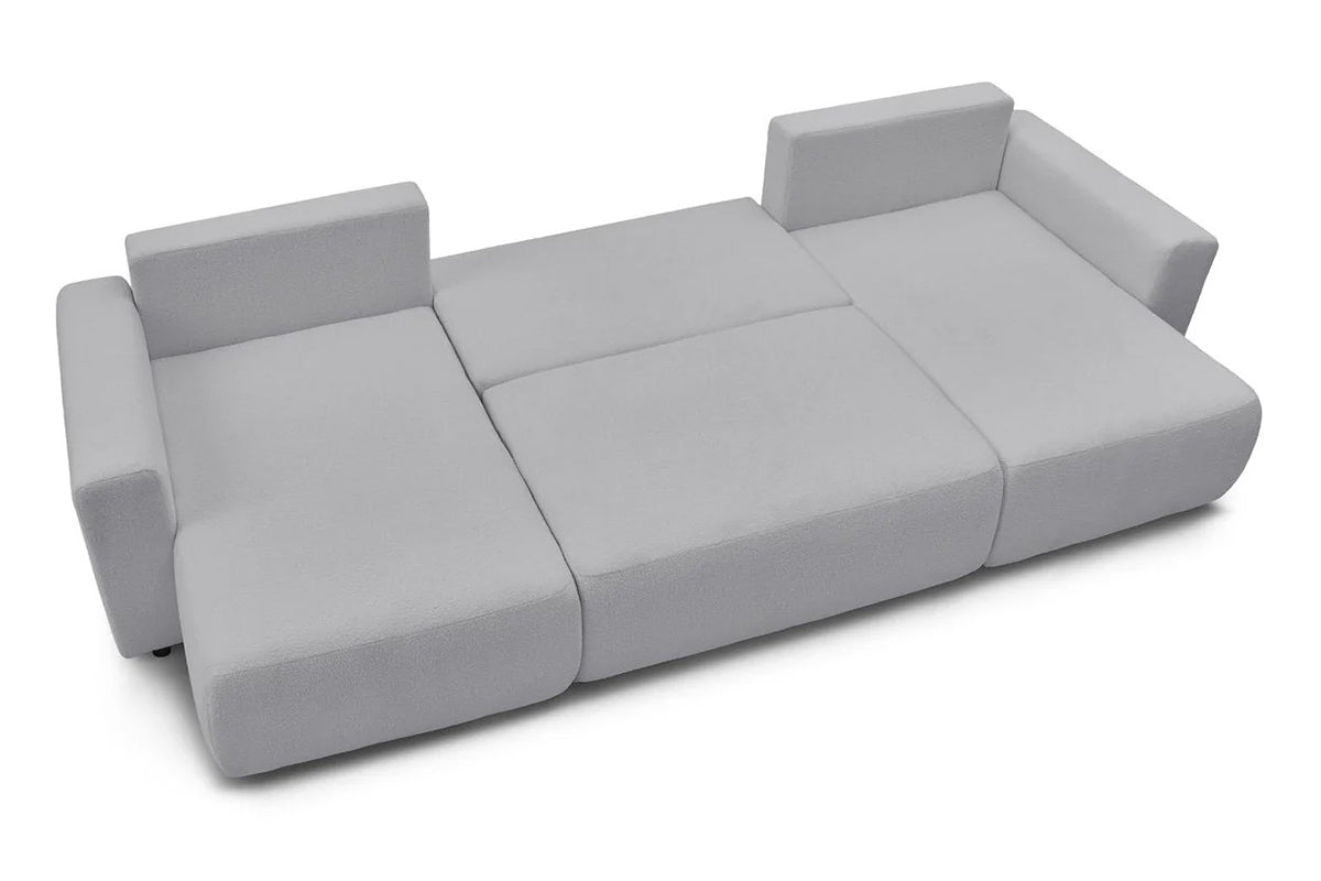 Colțar Panoramic Extensibil LIVIGNO, cu ladă de depozitare, 386x153x95 cm - Prestigehome.ro - Canapea - Prestige #color_Gri-Deschis-Anthology