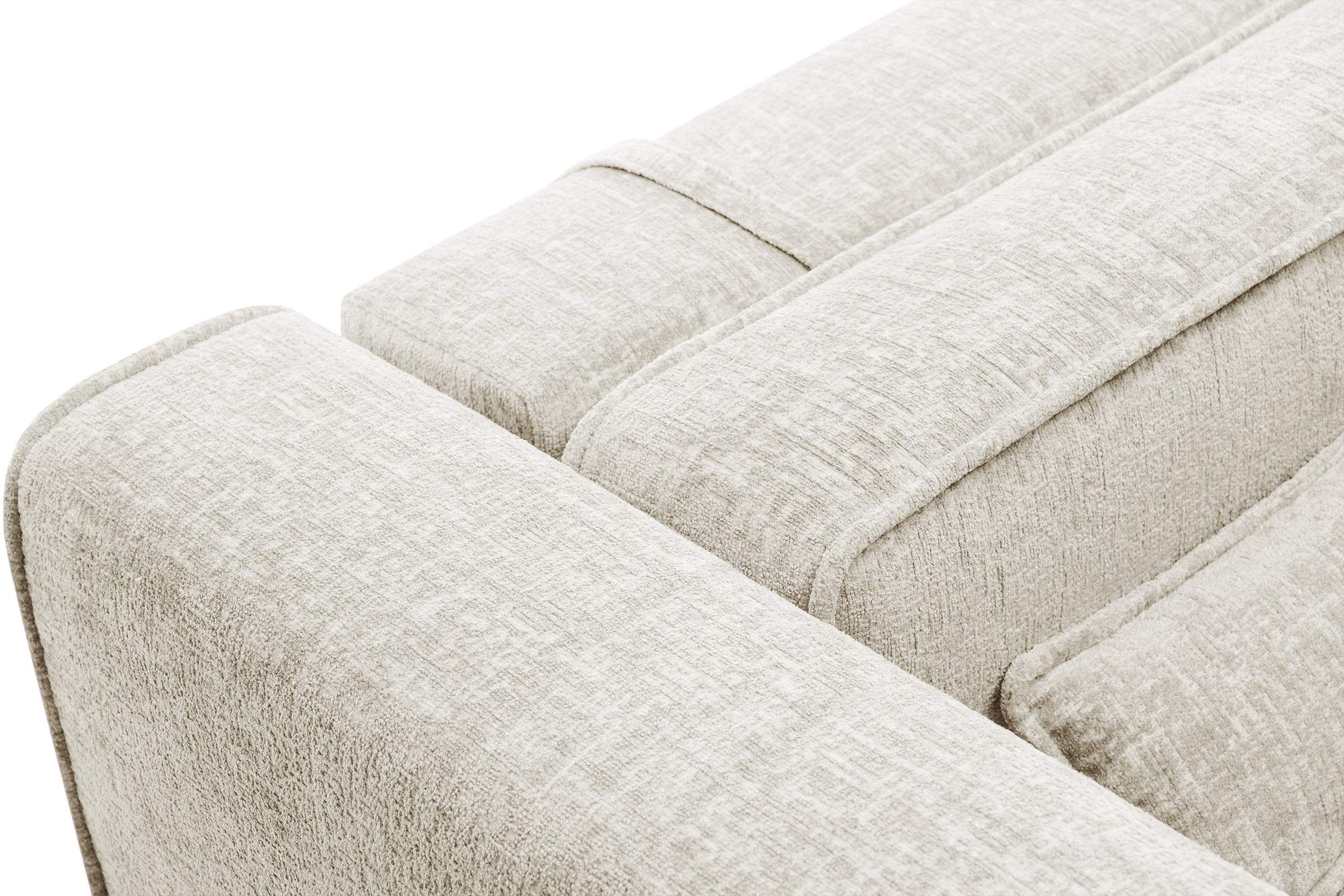 Canapea Extensibilă 3 locuri ZANETTO, cu 2 lăzi depozitare, 240x100x70 cm, #color_Crem-Onyx