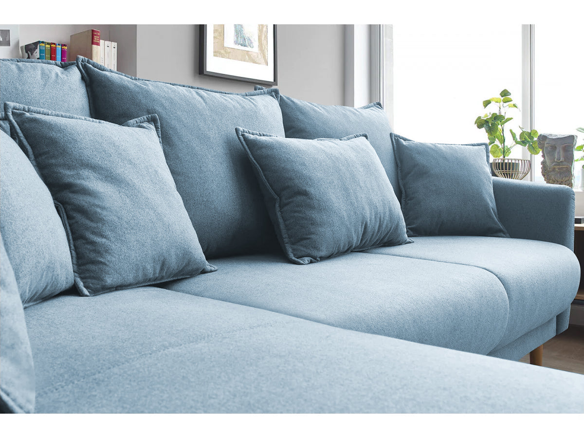 Colțar Extensibil JULIET, cu ladă de depozitare, variante stânga/dreapta, 240x166x95 cm - Prestigehome.ro - Canapea - Prestige #color_Albastru-Loft