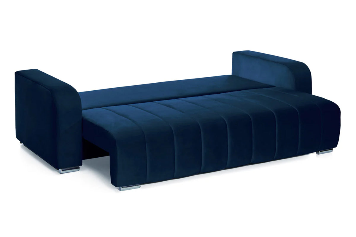 Canapea Extensibila 3 locuri Diego, cu lada de depozitare, 230x92x90 cm - Prestigehome.ro - Canapea - Prestige - #color_velutto-albastru