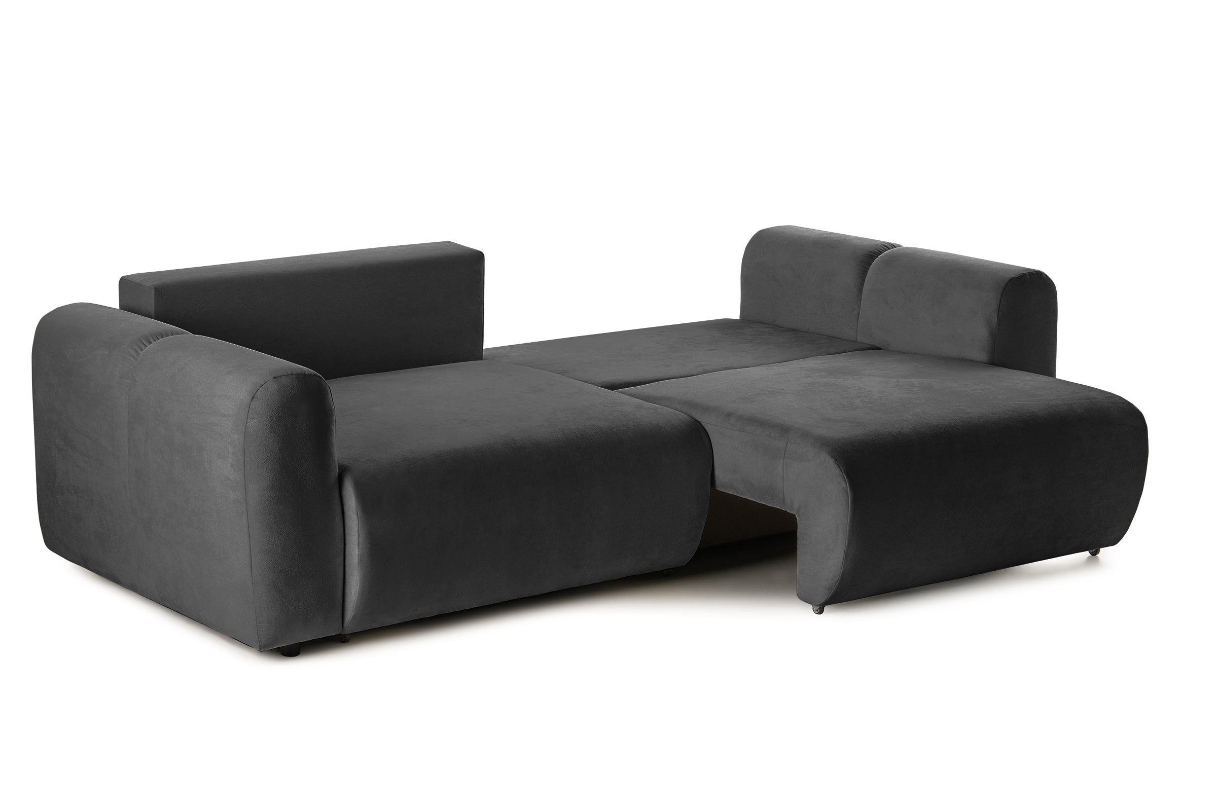 Canapea Extensibilă 3 locuri GEORGIA, cu 2 lăzi depozitare, 248x110x90 cm #color_Gri-Inchis-Havana