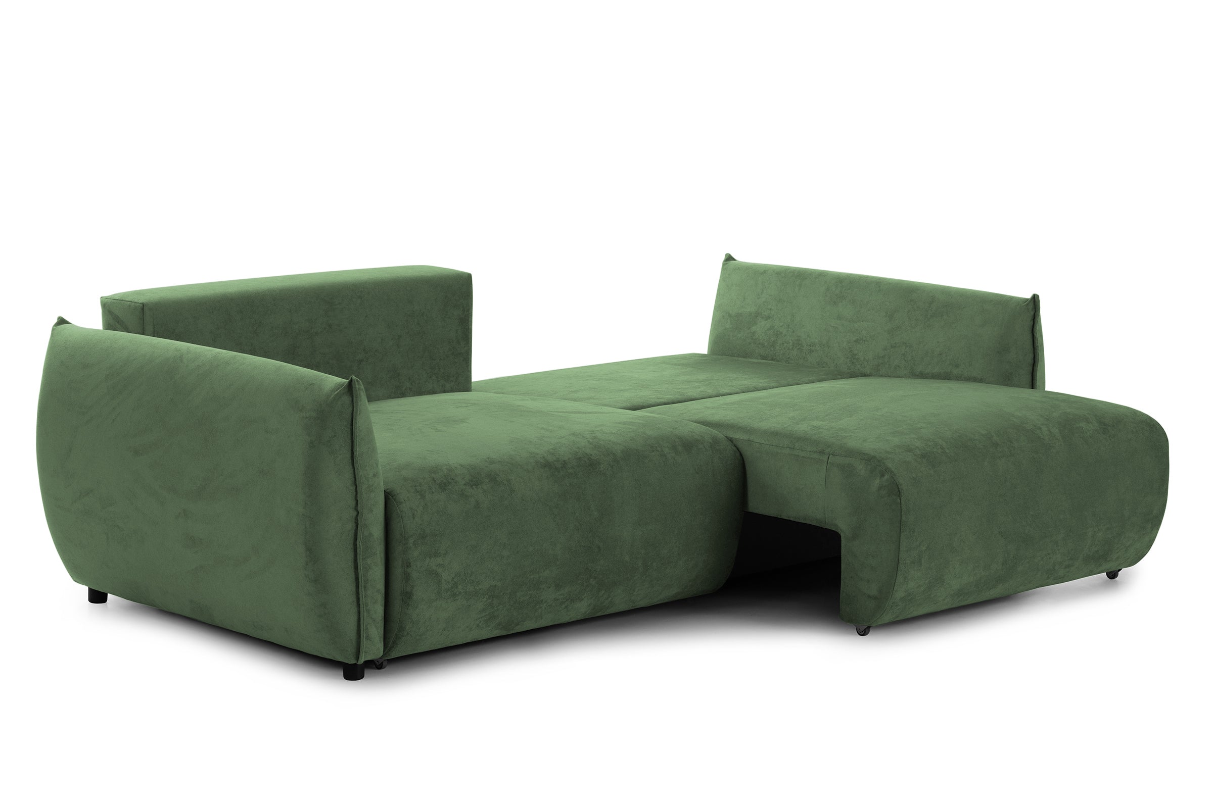 Canapea Extensibilă 3 locuri OSAKA, cu ladă depozitare, 238x110x90 cm #color_Verde-Havana