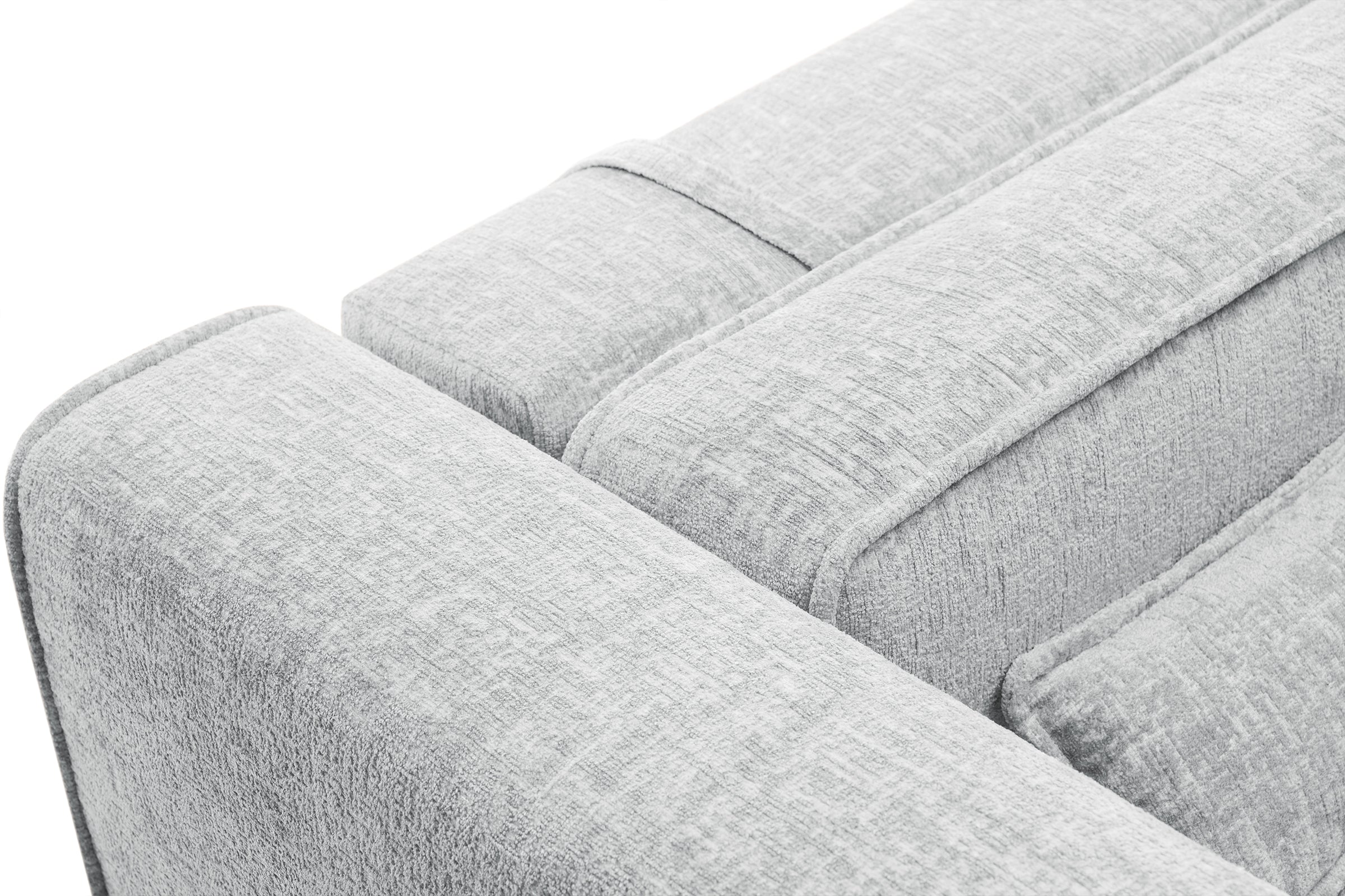 Canapea Extensibilă 3 locuri ZANETTO, cu 2 lăzi depozitare, 240x100x70 cm, #color_Gri-Argintiu-Onyx