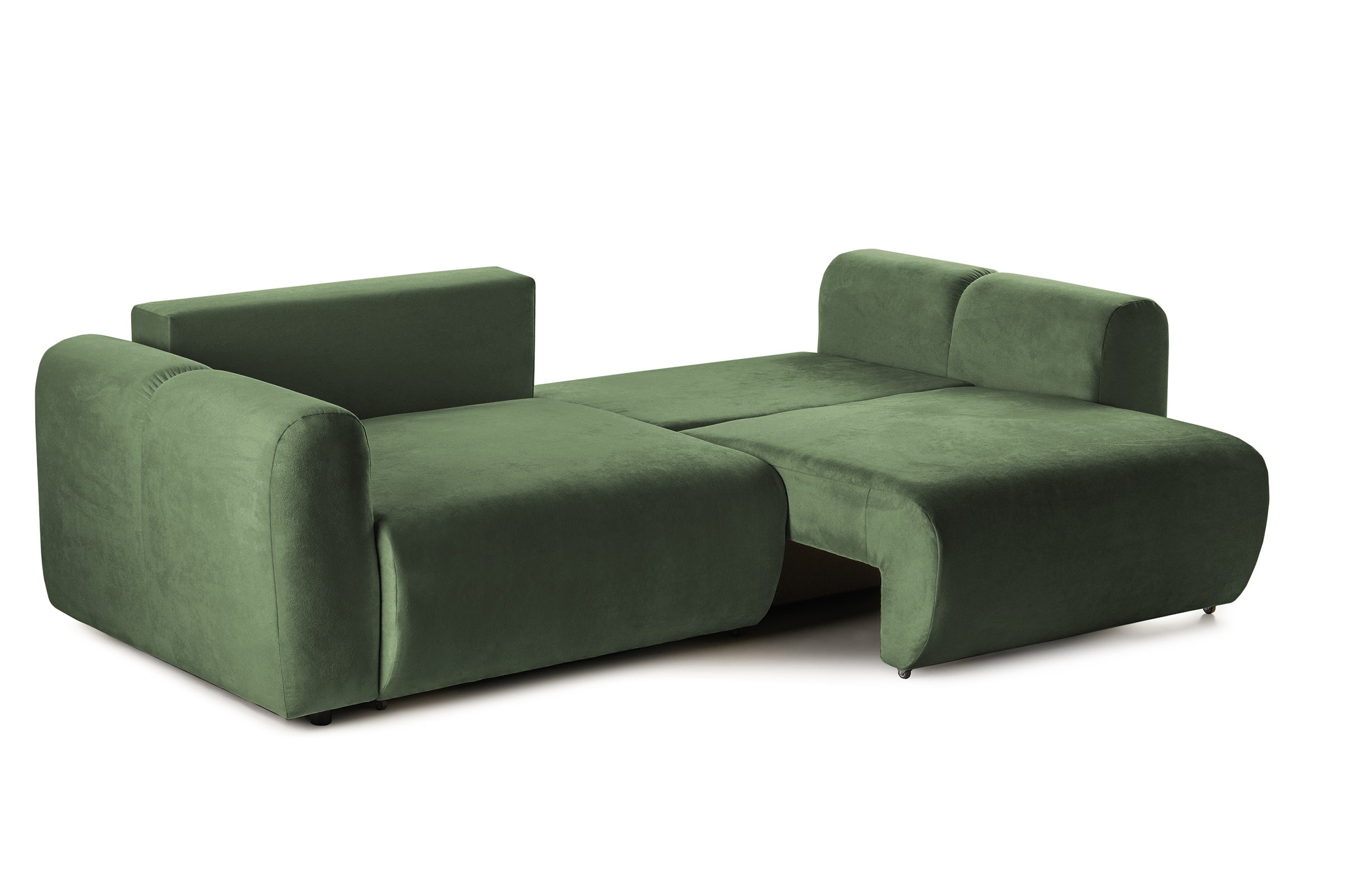 Canapea Extensibilă 3 locuri GEORGIA, cu 2 lăzi depozitare, 248x110x90 cm #color_Verde-Havana