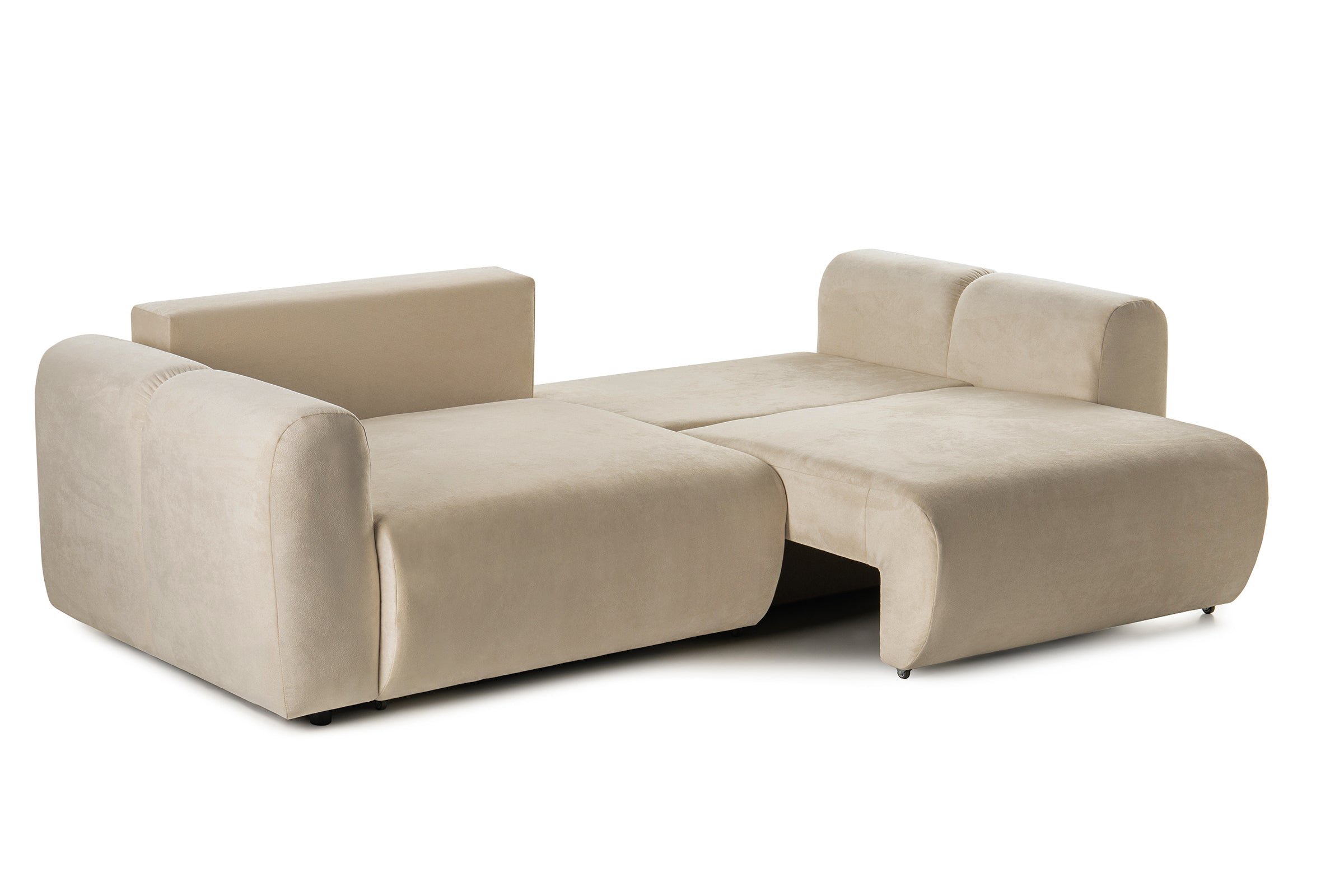 Canapea Extensibilă 3 locuri GEORGIA, cu 2 lăzi depozitare, 248x110x90 cm #color_Bej-Havana