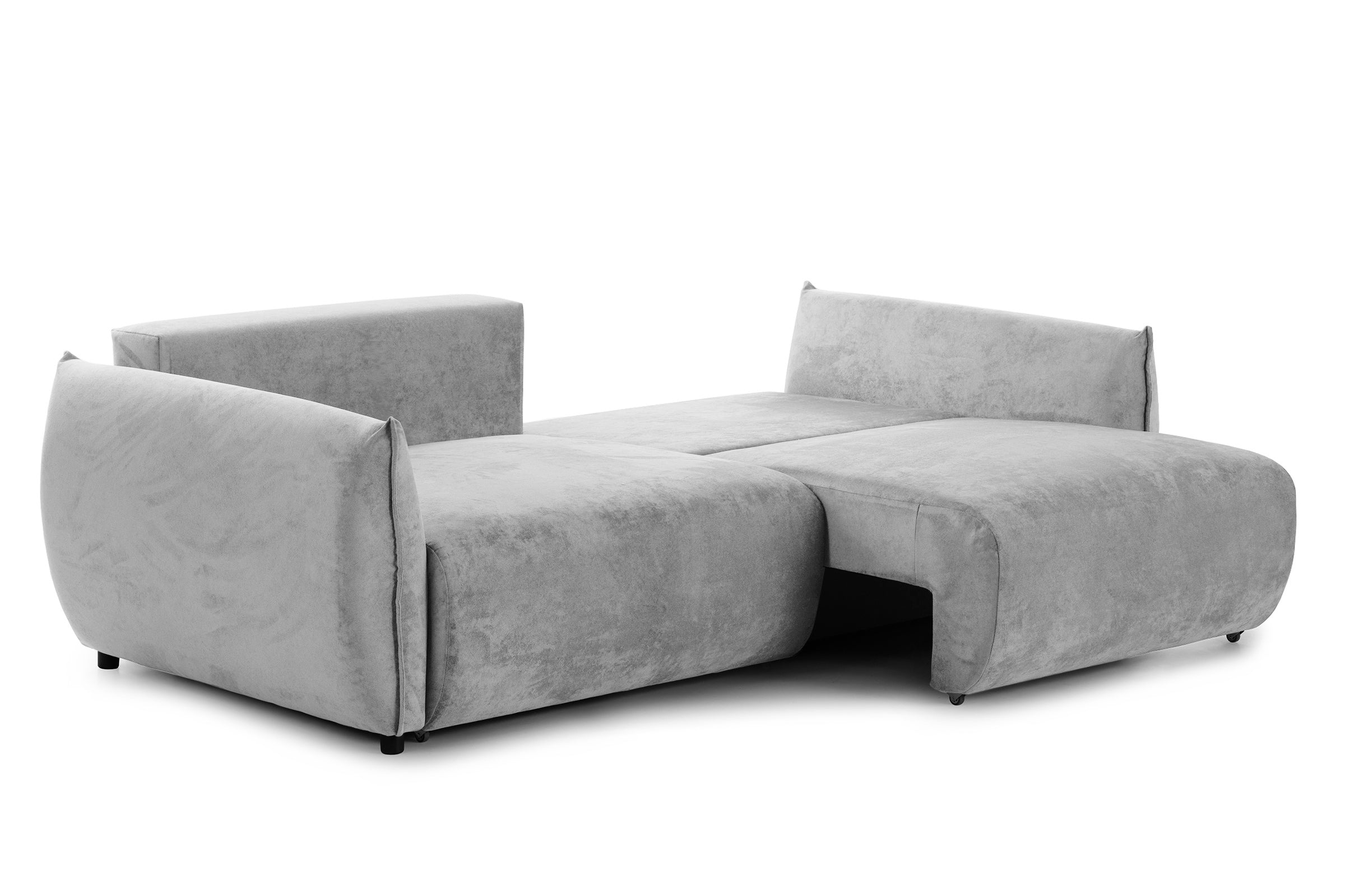 Canapea Extensibilă 3 locuri OSAKA, cu ladă depozitare, 238x110x90 cm #color_Gri-Deschis-Havana