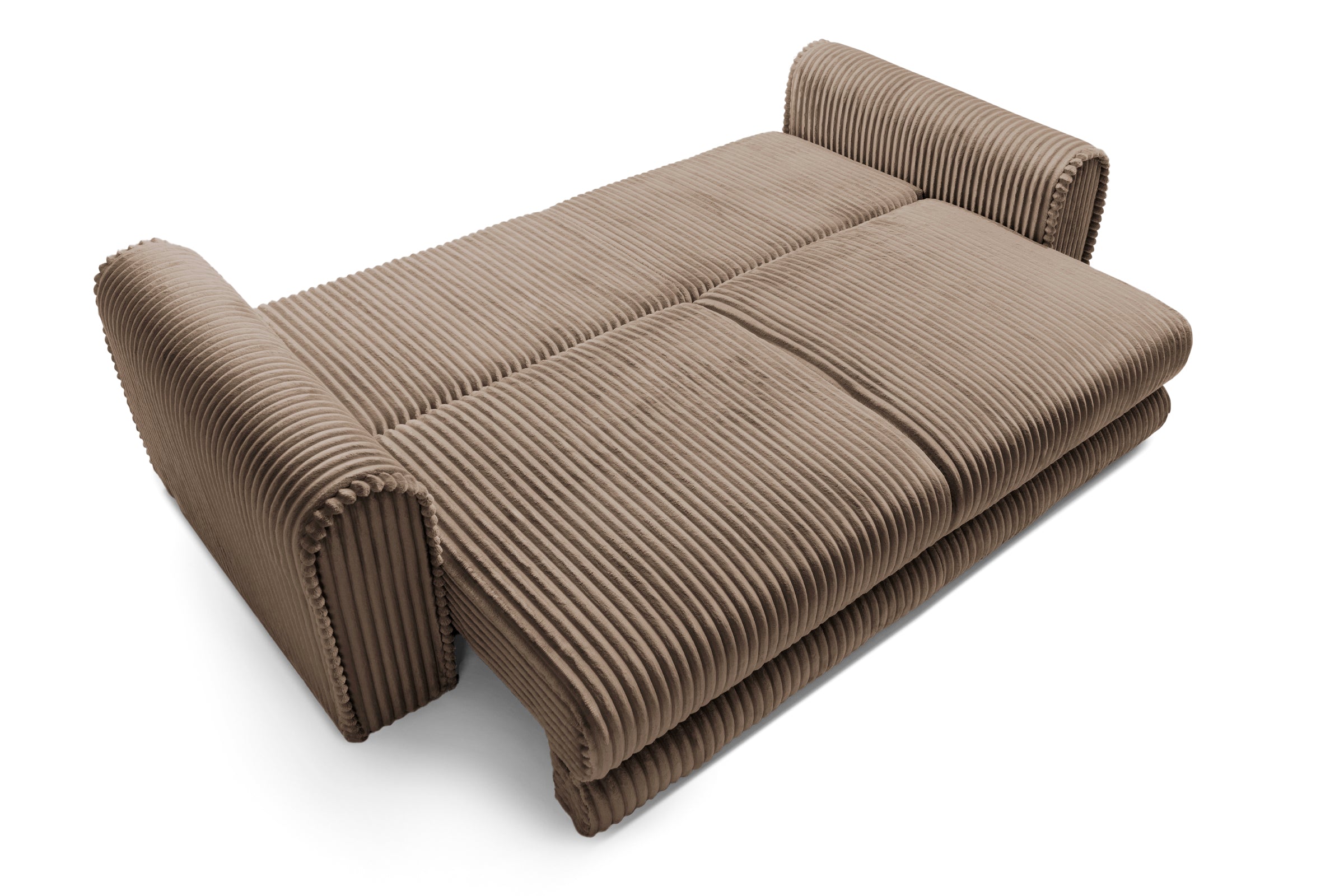 Canapea Extensibilă 3 locuri FELLINI, cu ladă depozitare, 243x108x90 cm, #color_Bej-Tilia