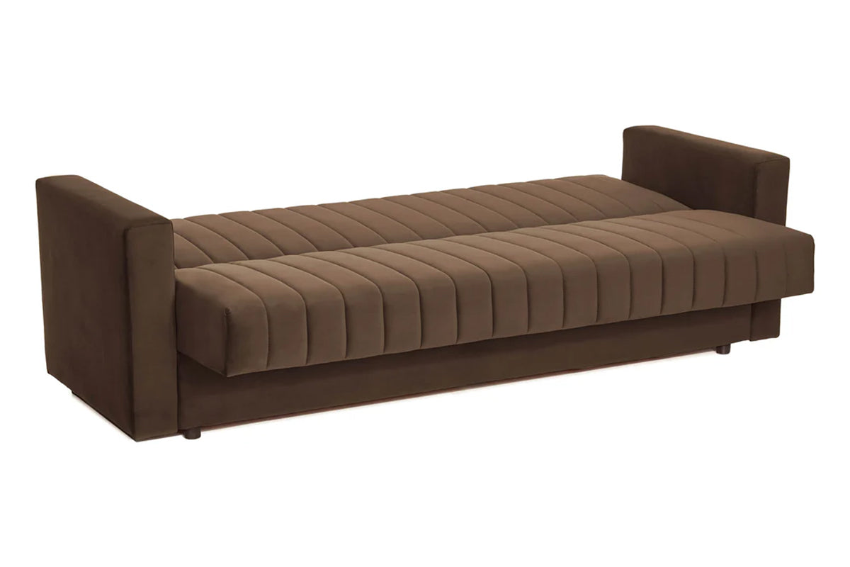 Canapea Extensibila 3 locuri Emerald, cu lada de depozitare 215x70x90 cm- Prestigehome.ro - Canapea - Prestige - #Color_velutto-Maro