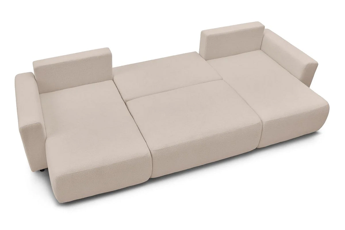 Colțar Panoramic Extensibil LIVIGNO, cu ladă de depozitare, 386x153x95 cm - Prestigehome.ro - Canapea - Prestige #color_Bej-Anthology