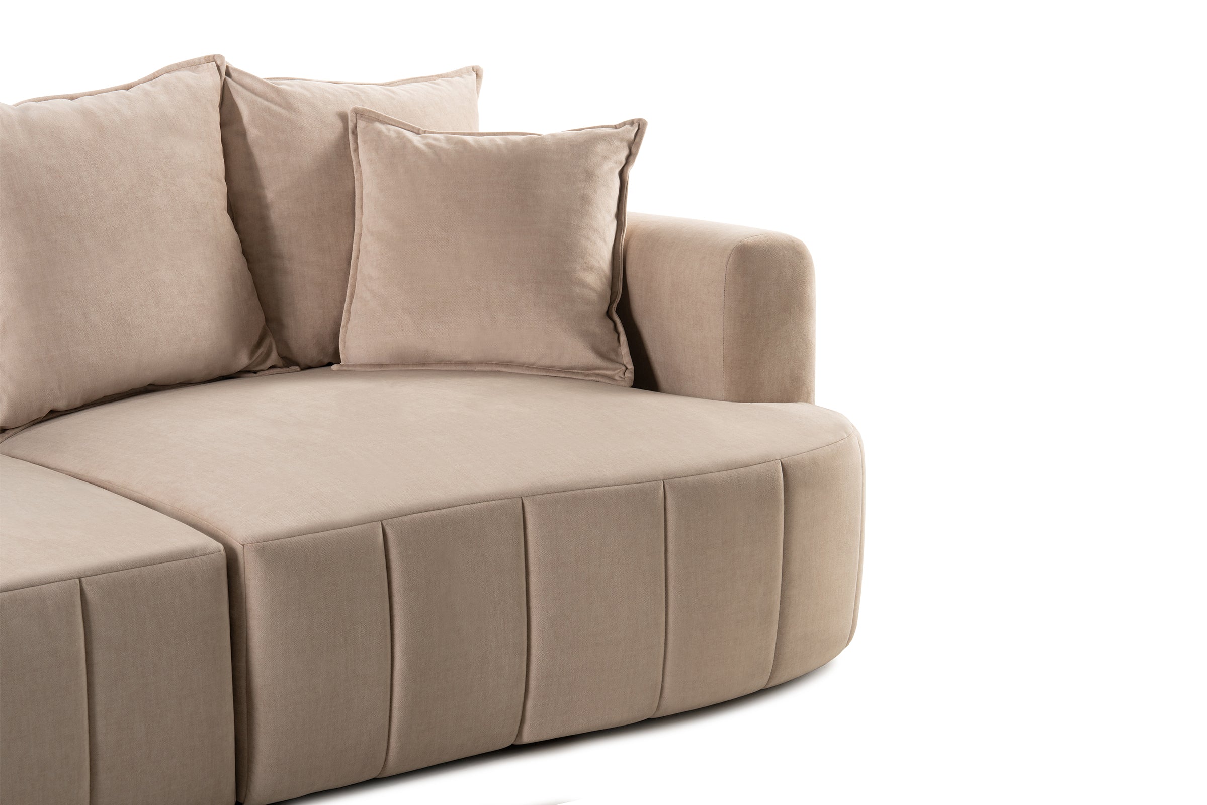 Canapea Extensibilă 3 locuri SAMBA, cu 2 lăzi depozitare, 242x127x90 cm, #Color_Bej-Vogue