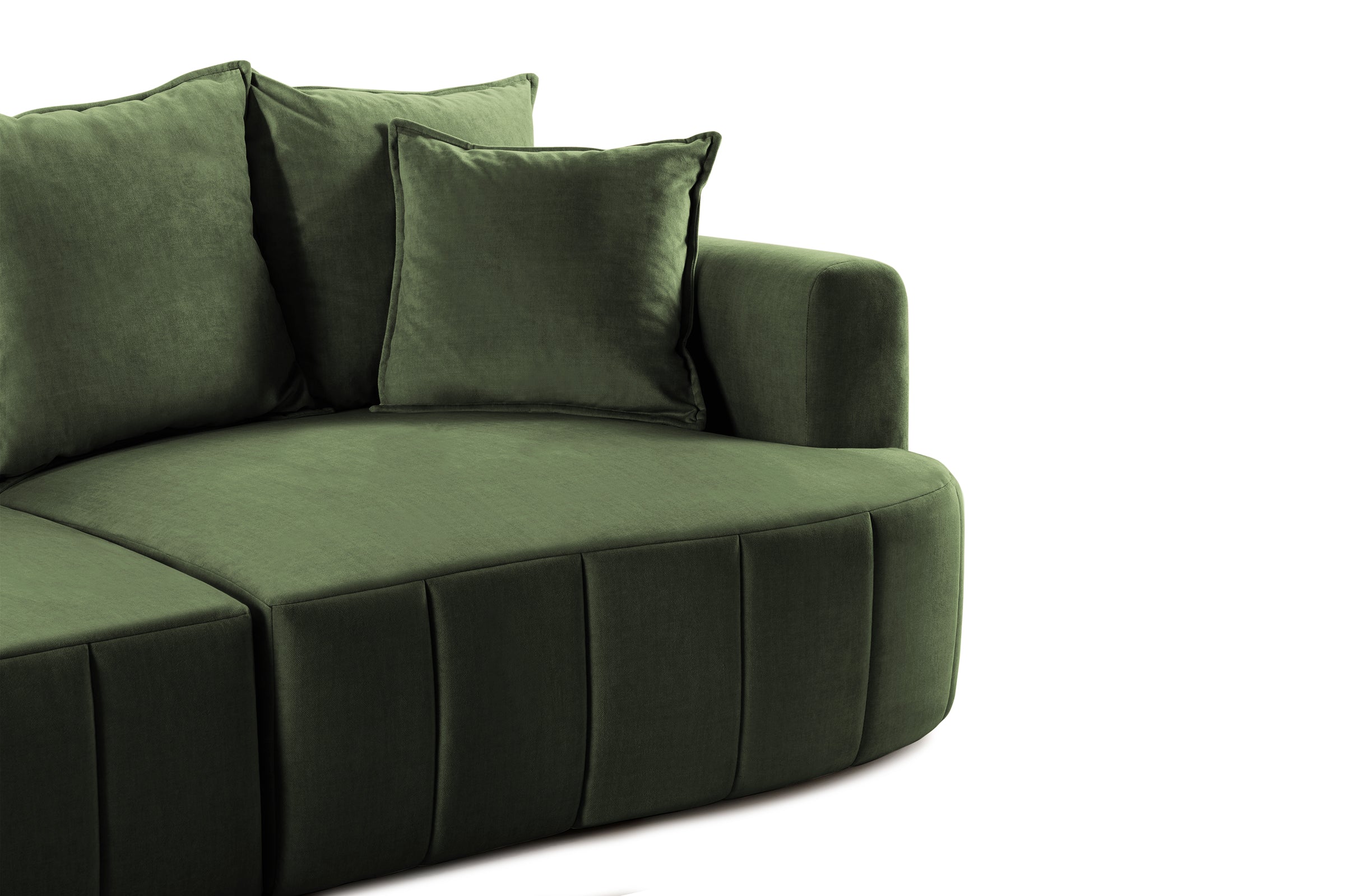 Canapea Extensibilă 3 locuri SAMBA, cu 2 lăzi depozitare, 242x127x90 cm, #Color_Verde-Vogue