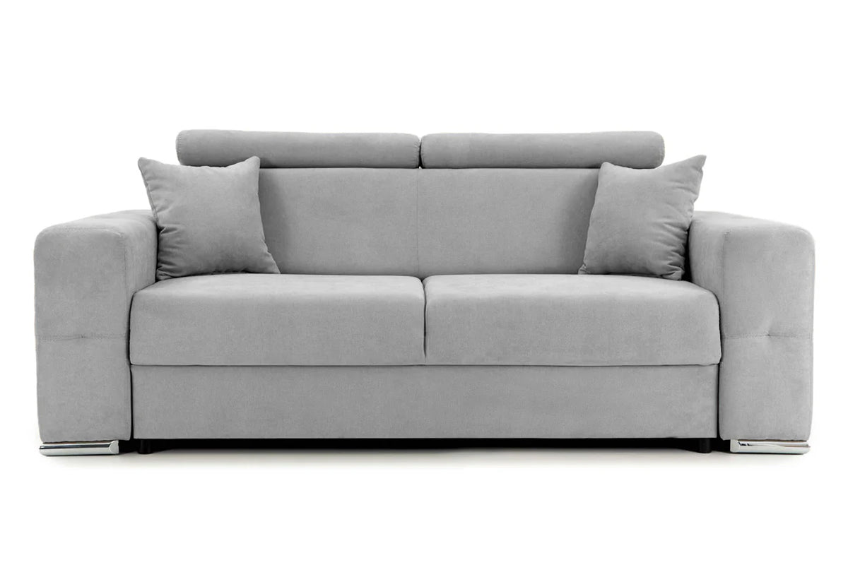 Canapea Fixă 2 locuri BELLAGIO, cu tetiere reglabile, 205x100x100 cm #color_Gri-Deschis-Enjoy