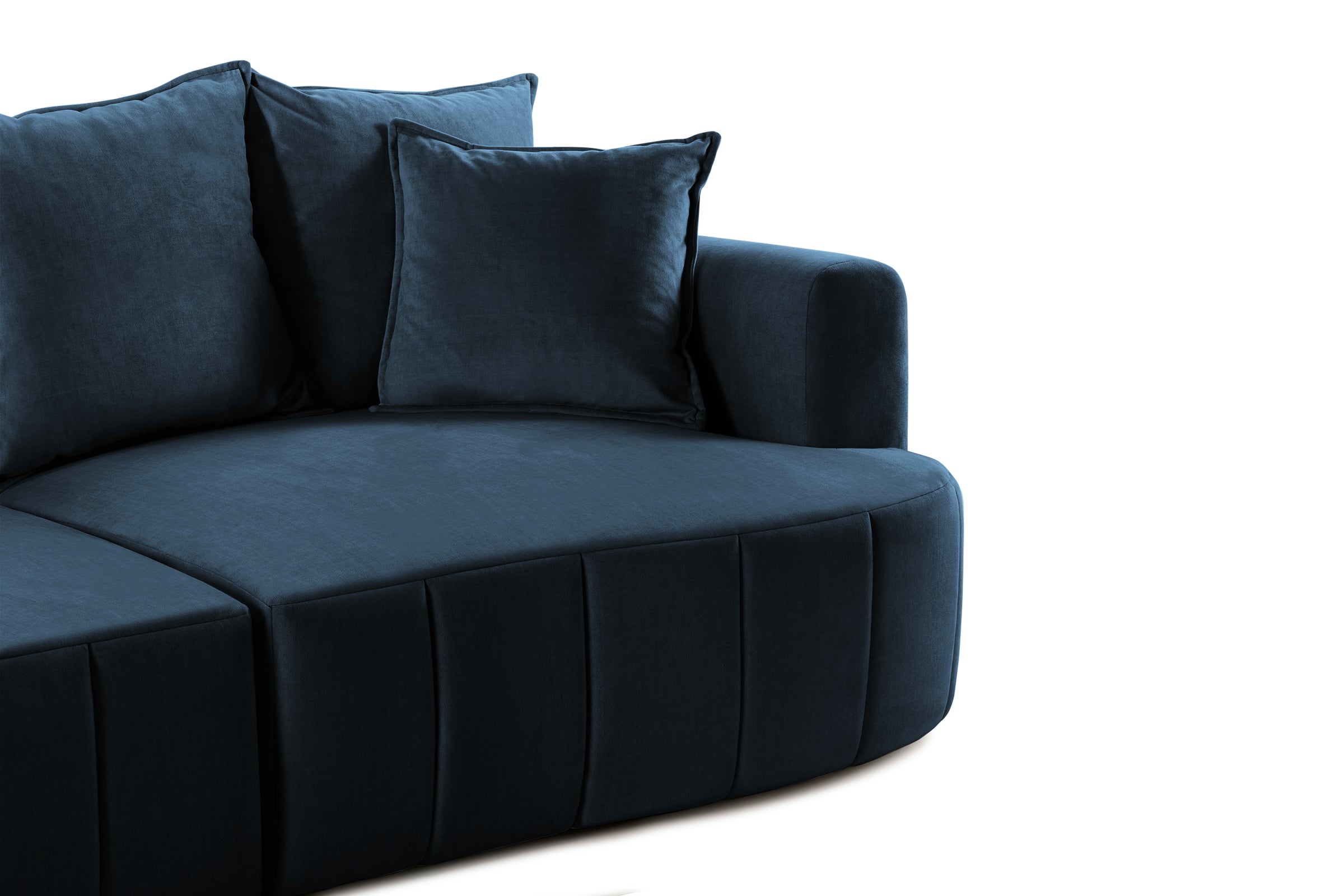 Canapea Extensibilă 3 locuri SAMBA, cu 2 lăzi depozitare, 242x127x90 cm, #Color_Albastru-Vogue