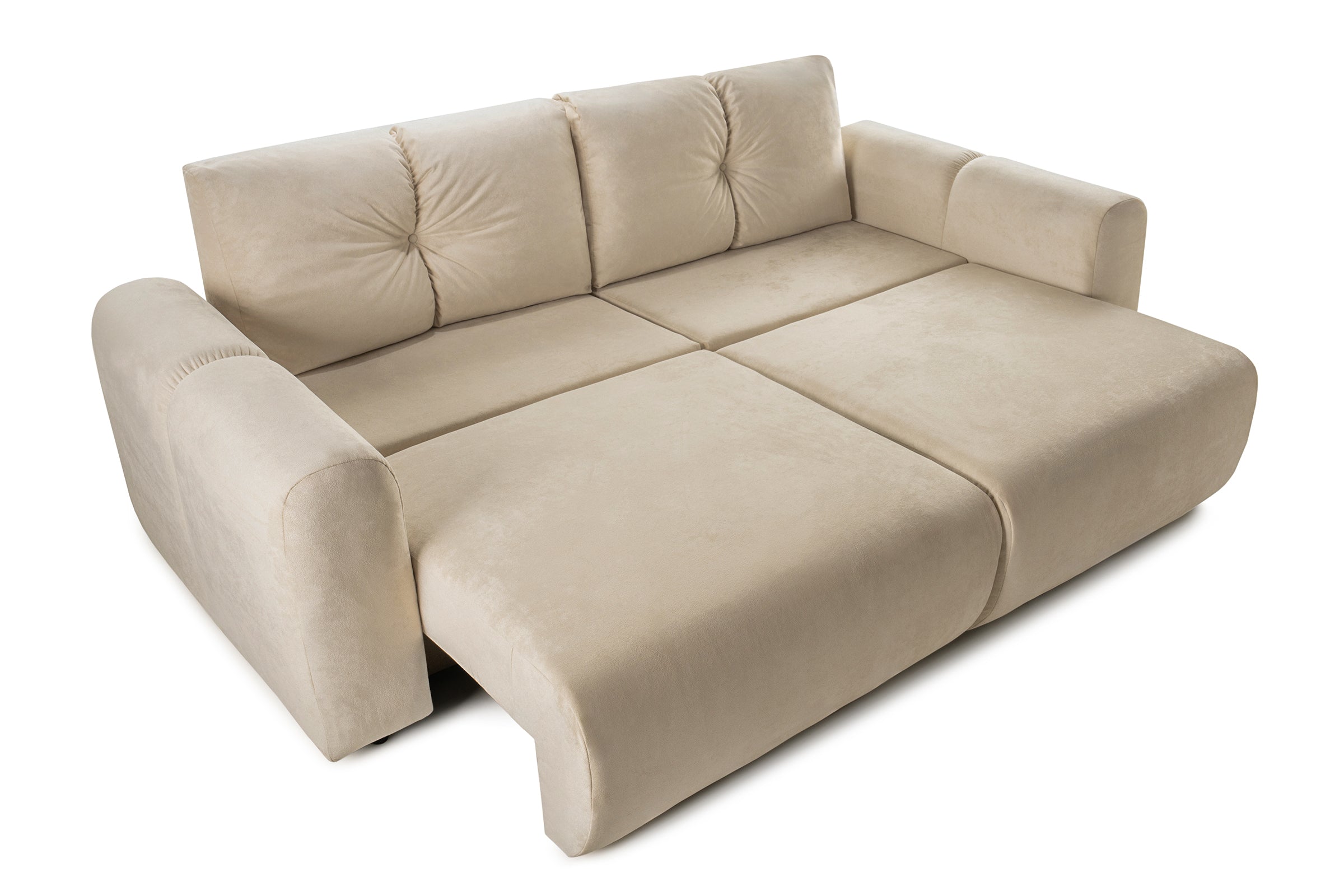 Canapea Extensibilă 3 locuri GEORGIA, cu 2 lăzi depozitare, 248x110x90 cm #color_Bej-Havana