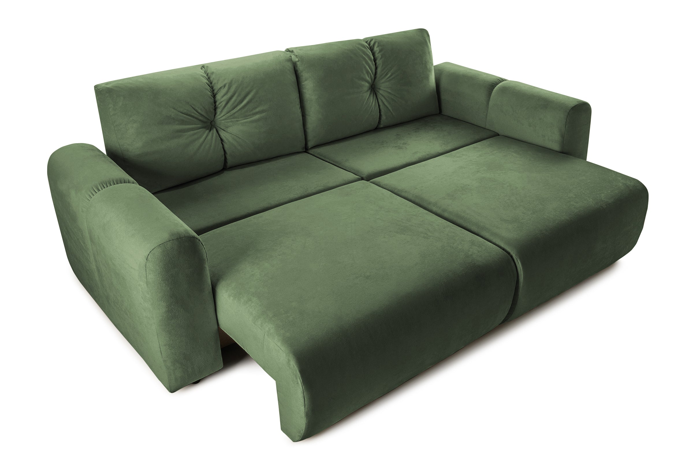 Canapea Extensibilă 3 locuri GEORGIA, cu 2 lăzi depozitare, 248x110x90 cm #color_Verde-Havana