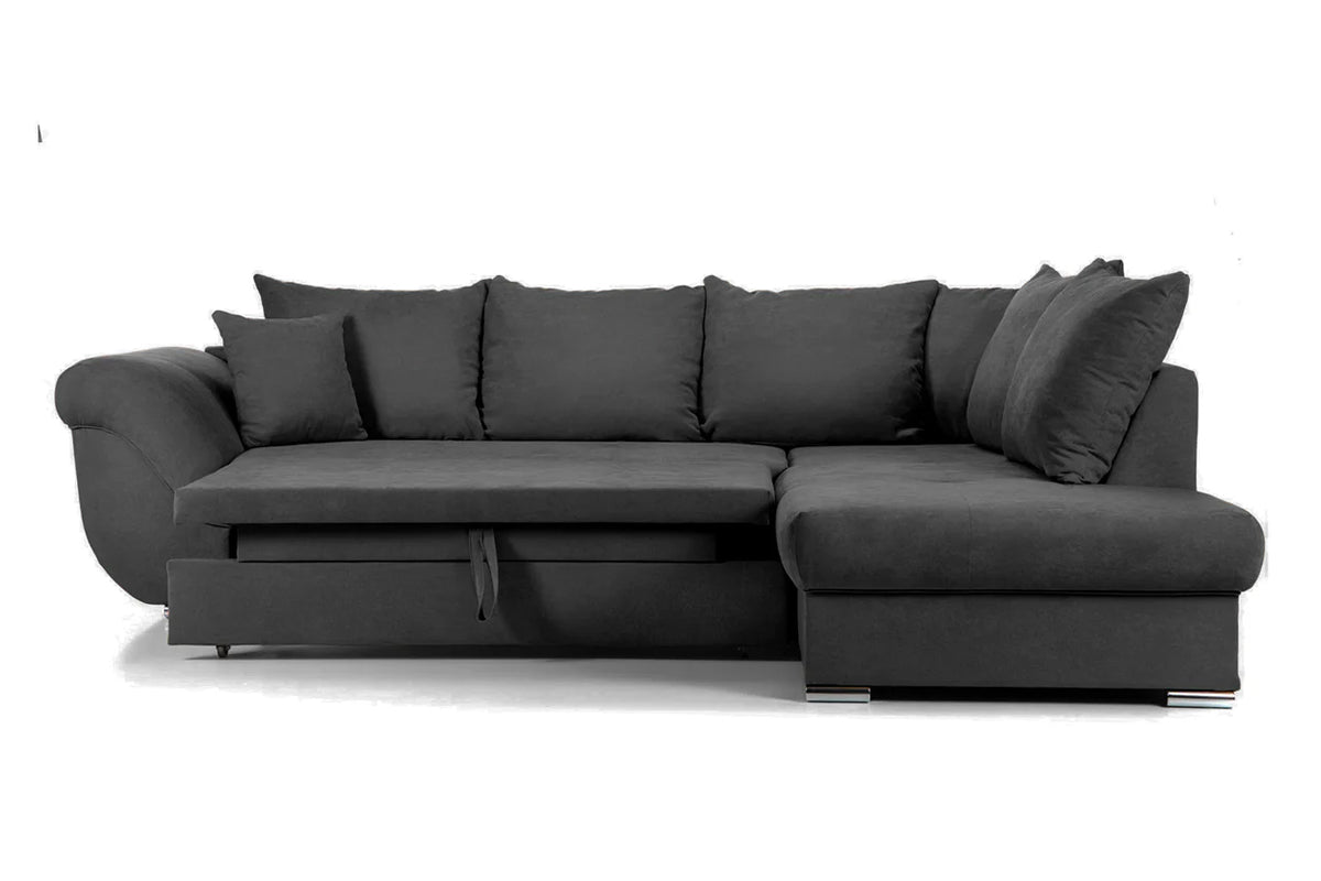 Colțar Extensibil SANTOS, variante stânga/dreapta, 295x215x80 cm, Prestigehome.ro, #color_gri-inchis-enjoy