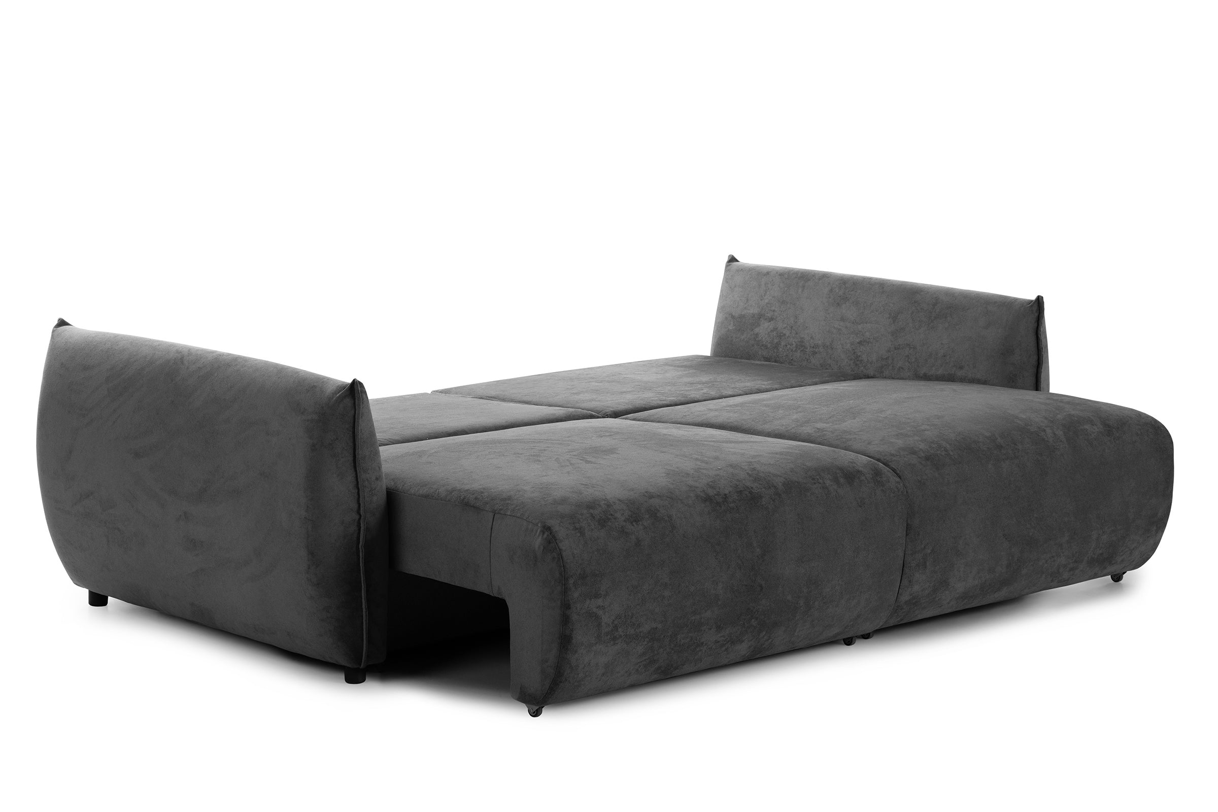 Canapea Extensibilă 3 locuri OSAKA, cu ladă depozitare, 238x110x90 cm #color_Gri-Inchis-Havana