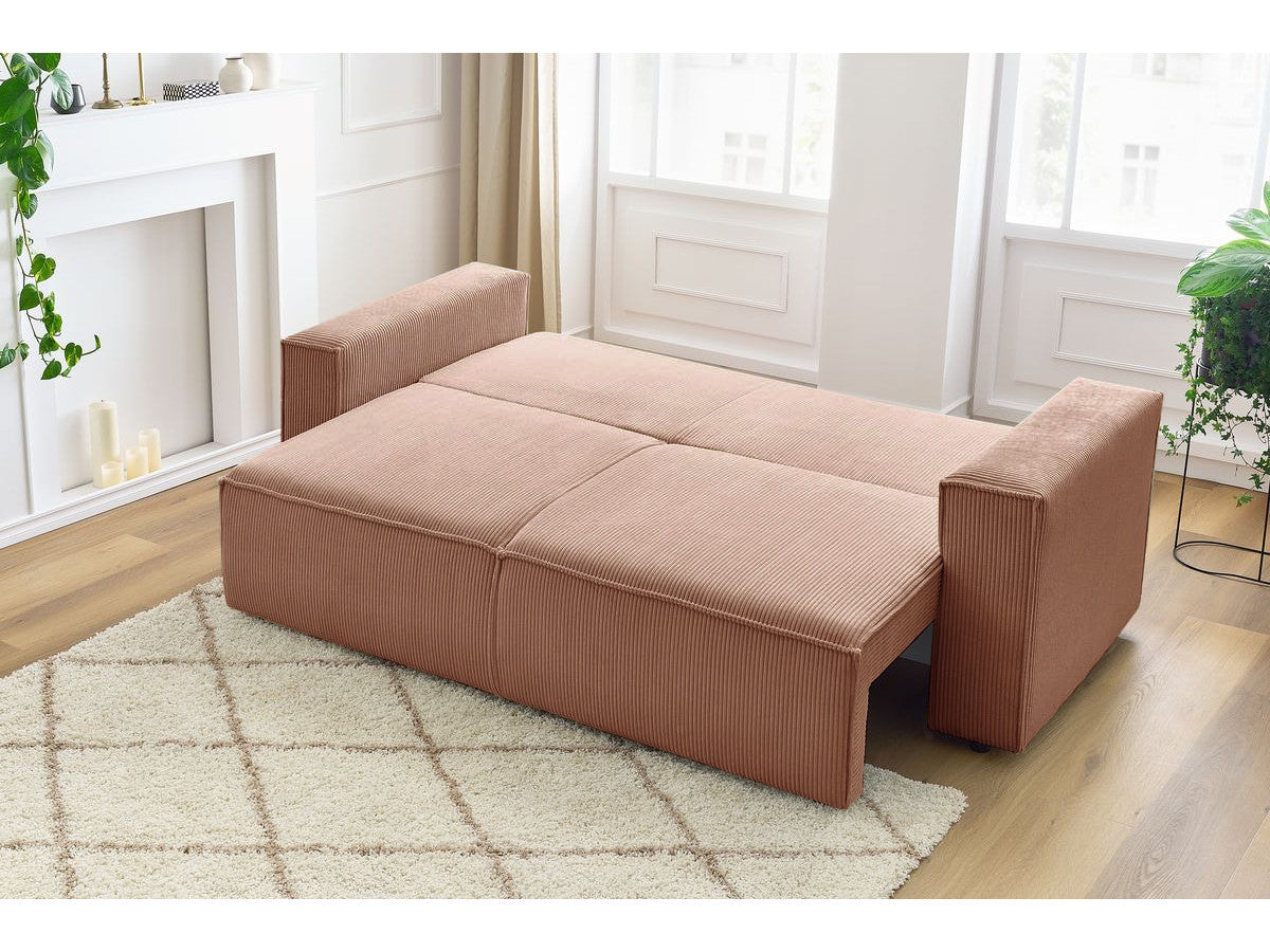 Canapea Extensibila 3 locuri Cloud, cu lada de depozitare, 240x87x85 cm - Prestigehome.ro - Canapea - Prestige - #color_Roz-Zoom