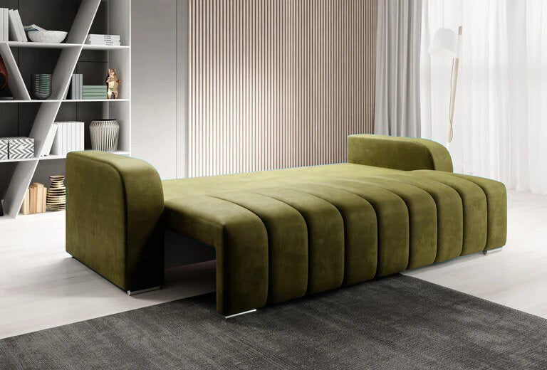 Canapea Extensibila 3 locuri Diego, cu lada de depozitare, 230x92x90 cm - Prestigehome.ro - Canapea - Prestige - #color_velutto-masliniu